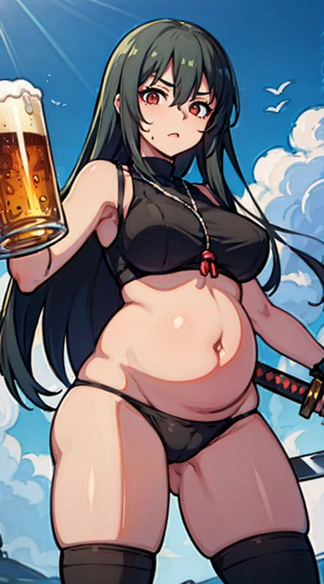 Live image，A girl wears、Woman holding sword on belly, author：heroes, by Zeng Jing, author：Tang Yifen, author：Li Song, Guweiz in Pixiv ArtStation, Belle peinture de personnage, guweiz on artstation pixiv, Works of art in the style of Guwitz, Guviz, author：Wu Zhunshi Furong（Wu Zhun Shi Fuwen）（Wu Zhun Shi Fuwen）（Wu Zhun Shi Fuwen）Plump belly，Plump belly，beer belly，Pregnant women suffering from，devils&#39;points