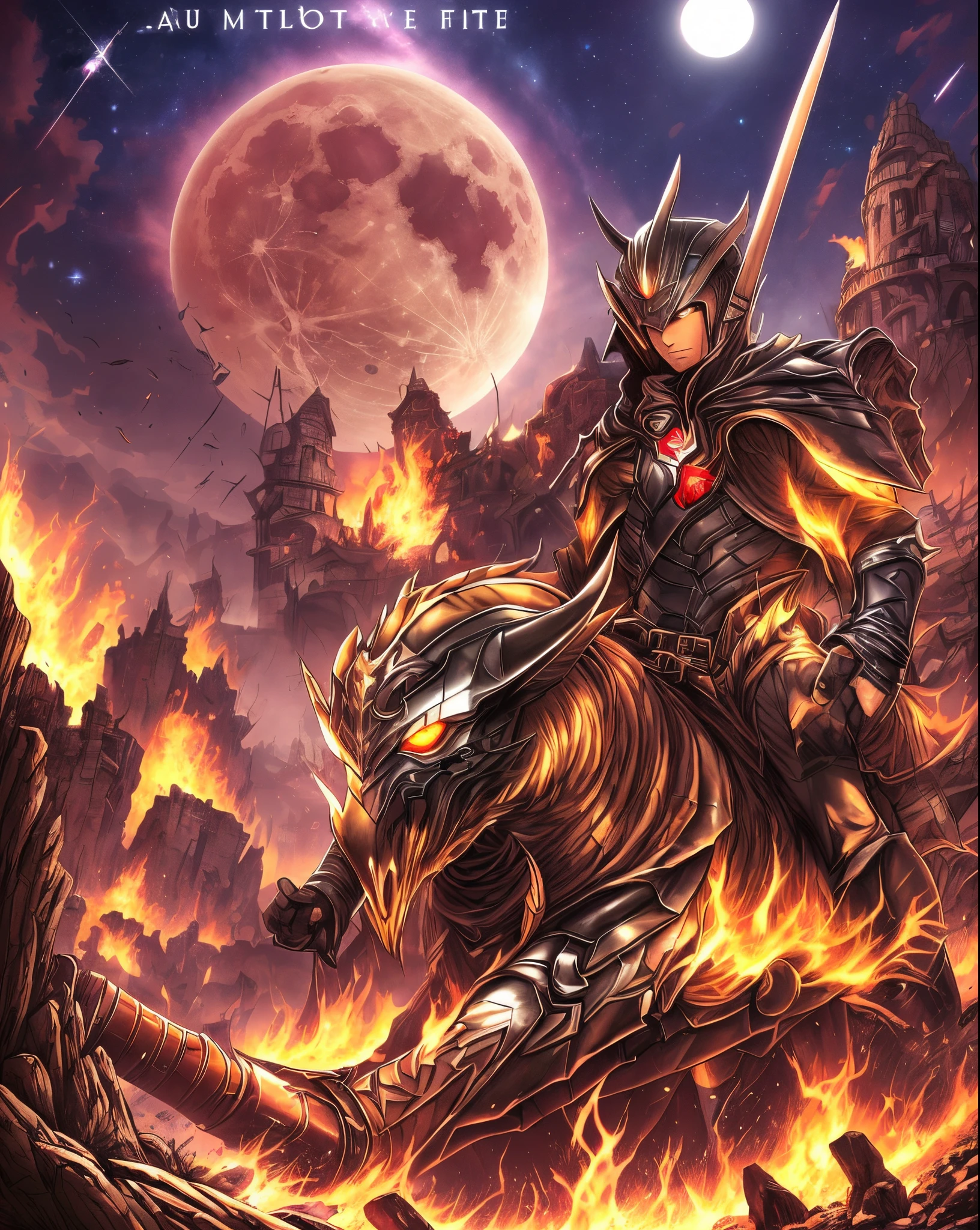 the punic war battle field red moon wide high look anime style --auto --s2