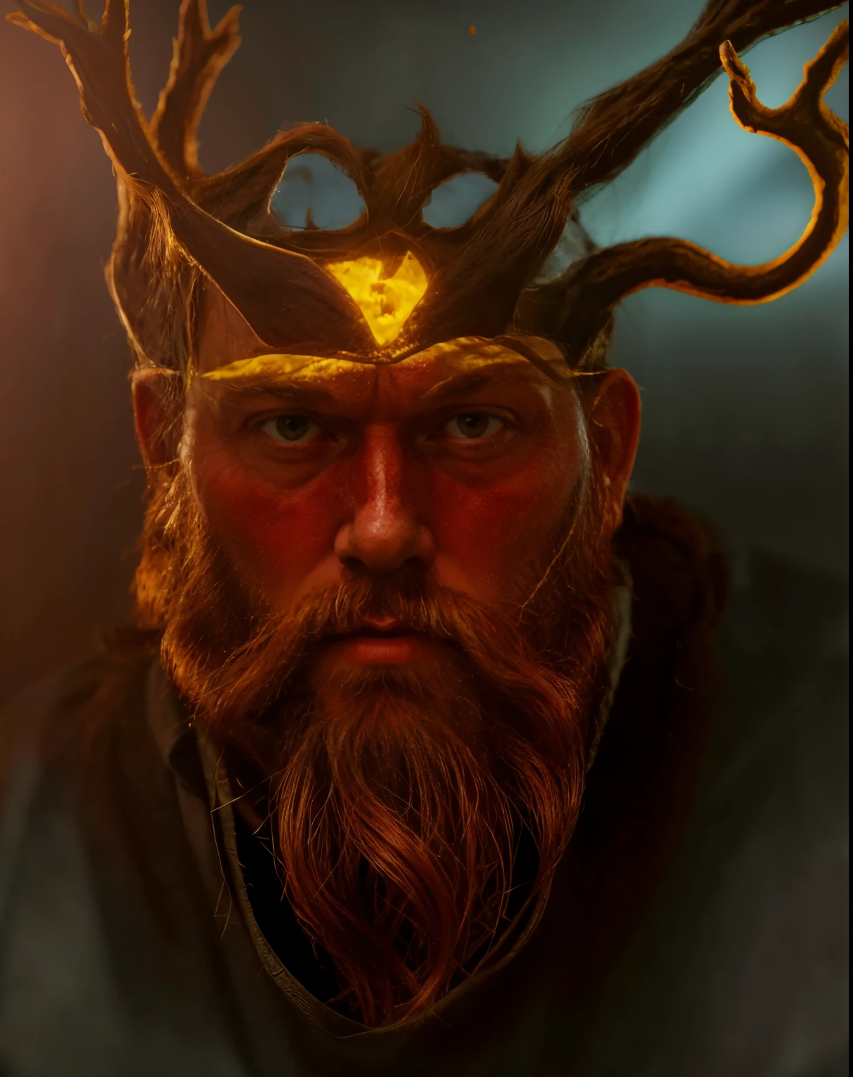 Dark red beard, beard,