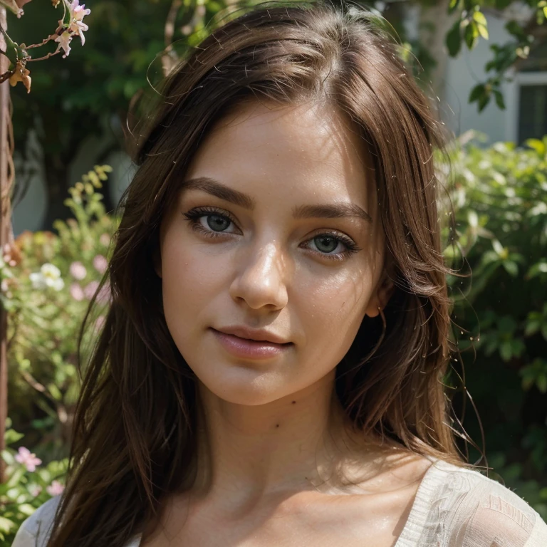 une belle fille aux cheveux flottants dans un jardin, Surrounded by colorful flowers, A variety of plants and trees, porter une robe fluide, Profiter du soleil, et sentir le parfum des fleurs. The girl has beautiful detailed eyes, Cils longs, and beautiful, detailed lips. His face is extremely detailed. The garden is filled with vibrant vegetation, with sunlight filtering through the leaves, creating a warm and inviting atmosphere. Les fleurs sont en pleine floraison, displaying a plethora of colors such as red, jaune, rose, et violet. The grass is lush and soft, fournir une surface confortable sur laquelle la fille peut marcher. The sky is clear with a few fluffy clouds, Adding to the overall beauty of the scene. The painting style is a combination of realism and impressionism, with a touch of surrealism, As if the girl and the garden were part of a dream. Les couleurs sont vives et vibrantes, Enhance the visual impact of the artwork. The lighting is soft and natural, casting soft shadows on the girl and the surroundings. La mise au point est nette, Capture every detail accurately. The overall quality of the artwork is of the highest standards, with ultra-detailed brushwork and meticulous attention to detail. The work is rendered in high resolution, mettant en valeur le meilleur savoir-faire et le savoir-faire artistique.