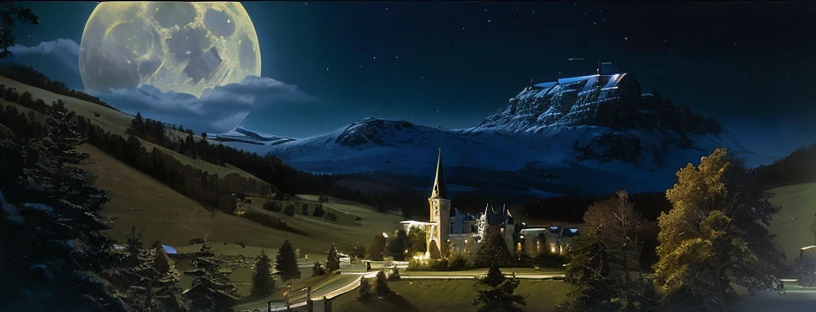 Best quality at best, tmasterpiece, A high resolution, a Giant Breast Girl, detail face, (The upper part of the body:1.6), Cyber city, a king , Real photos of the castle on the hill,The background the full moon, CG, Fantasyart, fanciful, fanciful, Epic ultra-detailed masterpiece ultrawide, cinematic Film still from , Charming super shot , bokeh, Pre-Raphaelite, photore, actual, 35mm, photography of ,, 8K, Photographic, Eastman Kodak Color Negative 5251 50T shot on panavision super , Artwork by Bagshaw Tom, Stanley, Greg Rutkoski, Thomas Kindred, norman rockwell