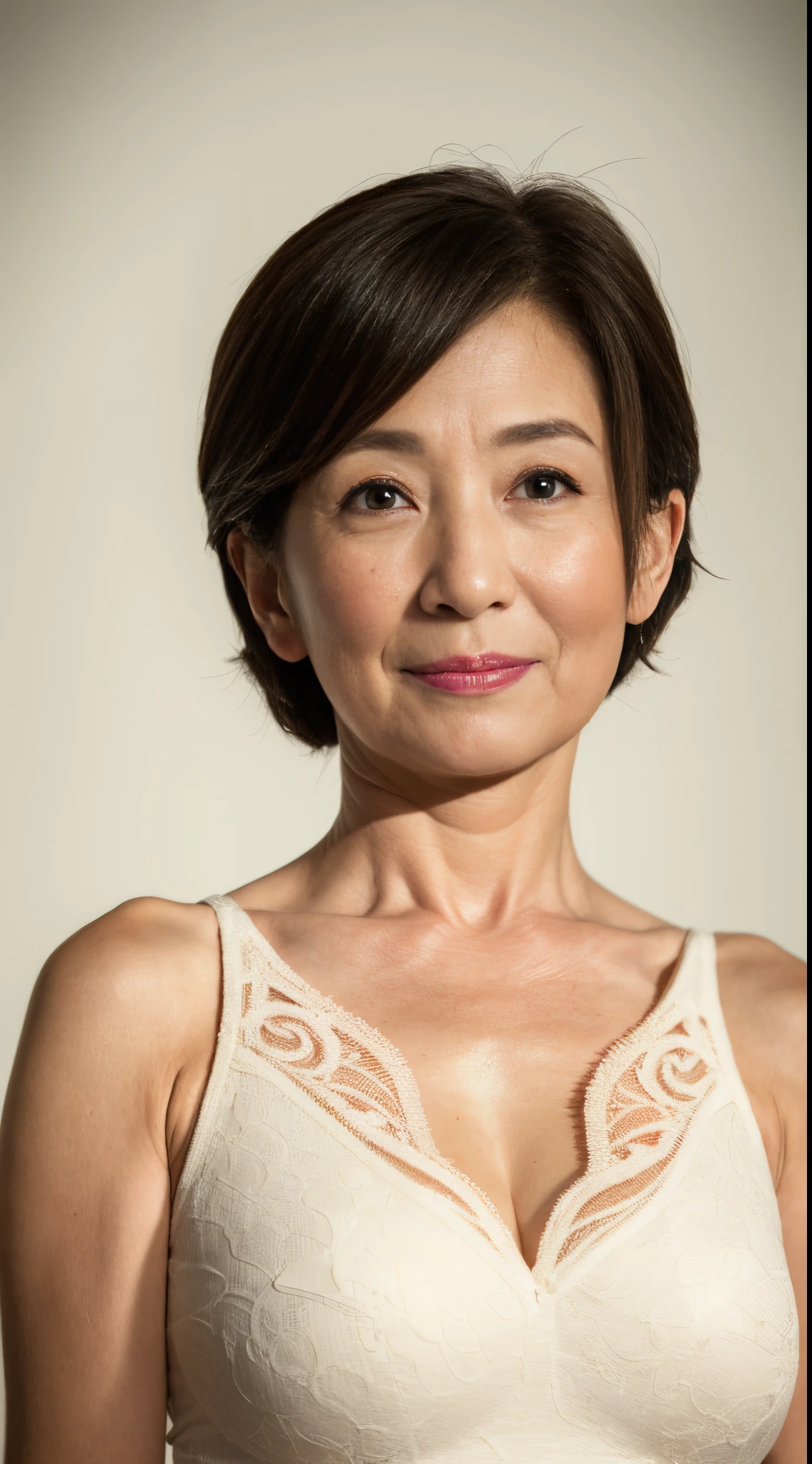 Remove Background, gravure, facing front, ((Detained)), Fancy makeup, from the chest up, masutepiece, Best Quality, Ultra-detailed, Photorealistic, super detailed skin, Perfect Anatomy, (1 japanese mature woman), (Solo), 95 years old, Large breasts, Mature Woman Politician, glamor, A sexy, Chromo-white skin, Looking at Viewer,