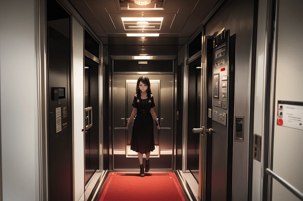The elevator to hell is guided by a beautiful elevator girl, the god of death.