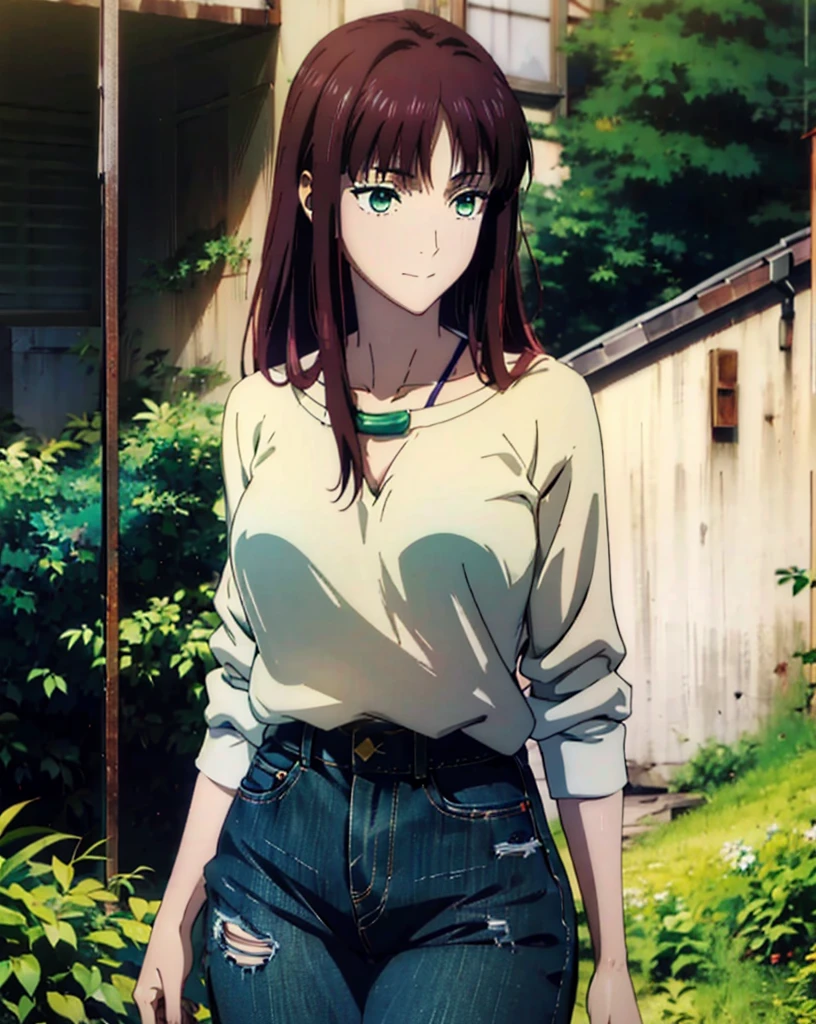 anime girl in jeans and white shirt,, anime lush john 8k woods, Misato Katsuragi, Seductive Anime Girl, anime moe art style, anime visual of a young woman, (Anime Girl), beautiful anime woman, realistic anime art style, anime style 4 k, nffsw,hiquality,Connect ticker and 8K, hight resolution,Very detailed CG, High quality shadows, Detail Beautiful delicate face, Detail Beautiful delicate eyes,BREAK(Wallpapers with highly detailed 8K),(Highly detailed CG 8K wallpaper),Makima (chain saw man),Sukasaha (Fate/grand order),Shimohira Reihua ,Hi-Res,Very delicate and beautiful CG illustration,top-quality,beautiful thigh,big breasts thin waist,(((masutepiece))), (((Best Quality))),8K,32K,masterpiece,beautiful alluring anime woman,ultra-definition,ultra-detailliert,hight resolution,a hyperrealistic schoolgirl,masuter piece, Best Quality, High quality, High Definition, high quality texture, high quality shadow, high detailing,finely detail,A teenage girl,1girl in,High school students,Solo,Soio,Only one person,Alone,One Person,taki,Mature atmosphere,Leg length,neat and long legs,8 Head Body,stature:171cm,Mature girls,Reddish-purple hair,Reddish-purple hair,Purple hair,cassis colored hair,silky and smooth hair,Colorful hair,Straight hair,Smile,Cool Beauty,Beautuful Women,Neat face, Beautiful realism,Seductive look,Bewitching look,serene expressions,beautiful hairl,She wears a necklace around her neck,Necklace,bead necklace,magatama accessories,A slight smil,Colorful eyes,green colored eyes,Jade-colored eyes,beautidful eyes,Bright eye,Delicat eyes,Eyes Like Gems,Jade Eyes,Hanging eyes,(Green eyes:1.5),Seductive face,Watching the viewer,Model photo,simple background,Black hair, longeyelashes, lightsmile, Reddish-purple hair, cassis colored hair, Hairpin, lightsmile, Seductive smile, Jade-colored eyes, PUPILS SPARKLING, Hanging eyes, multicolored eyes, Anime style, Hyper-Realism, Realism, Anime, 8K, Super Detail, ccurate, Best Quality, 16 K, Anatomically correct, ccurate, nffsw, 16 K, hight resolution, Best Quality,parka,Plain clothe,((Black Lowrise Skinny Long Jeans)),hooded sweatshirt,((Sweatshirt)),stroll,Building Street,Sunlight,blue-sky,stroll,Bustling street,during daytime,Walking,takeout,out,Beautiful five-fingered,fashion modell,cowboy shot,