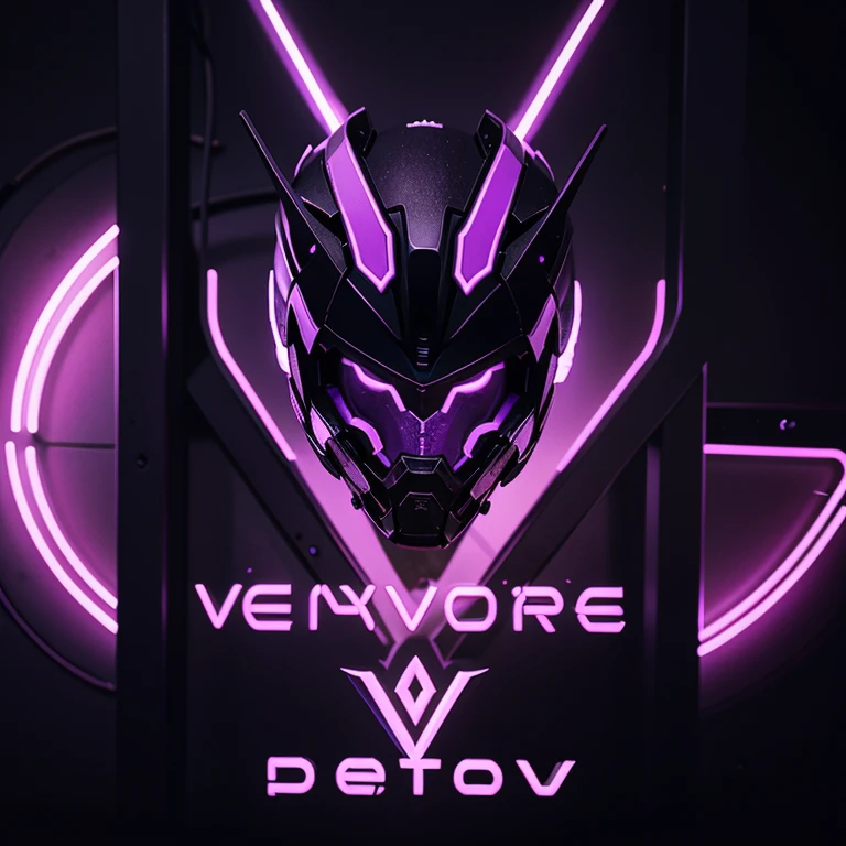 Purple neon logo with the word VEX