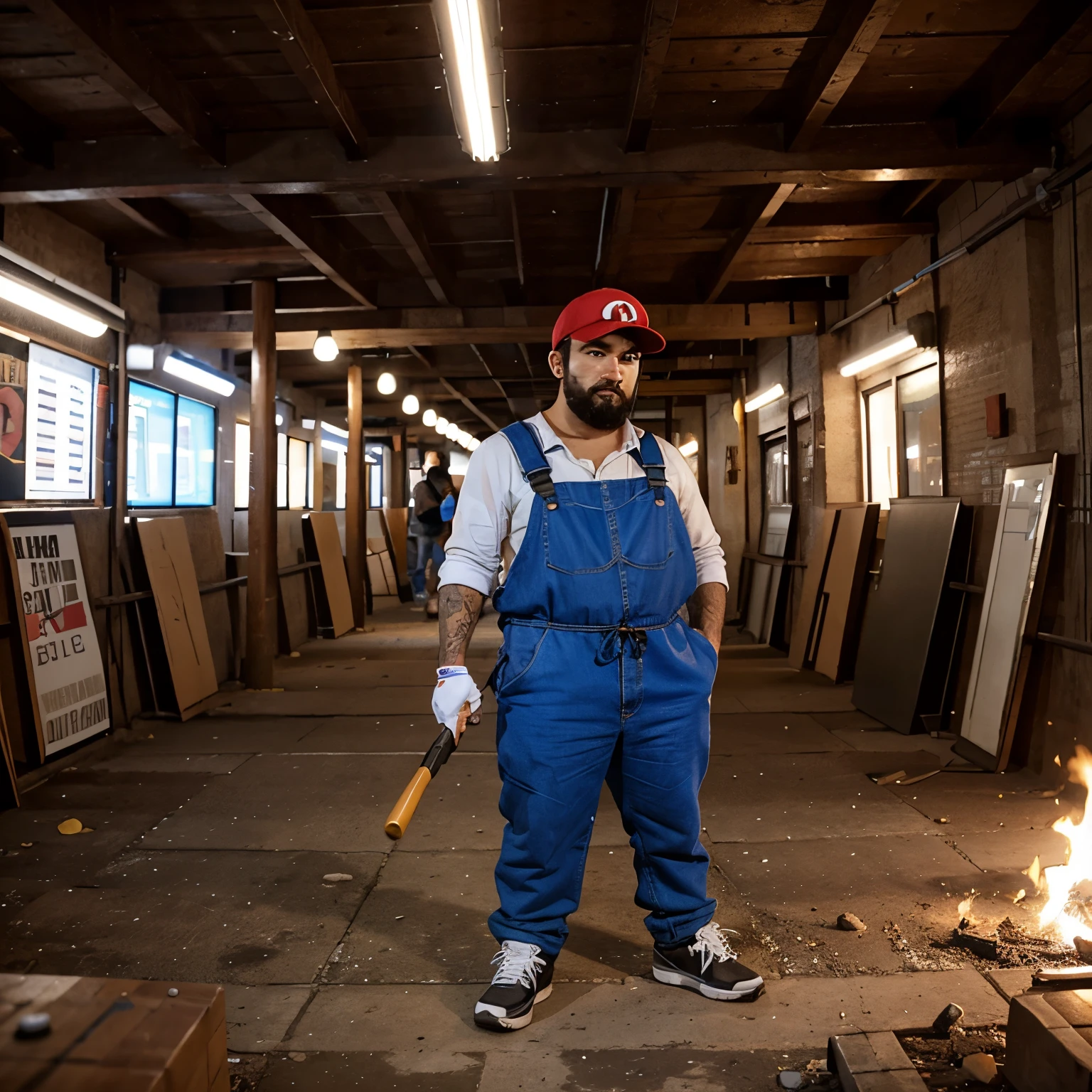 Mario jogando free Fire