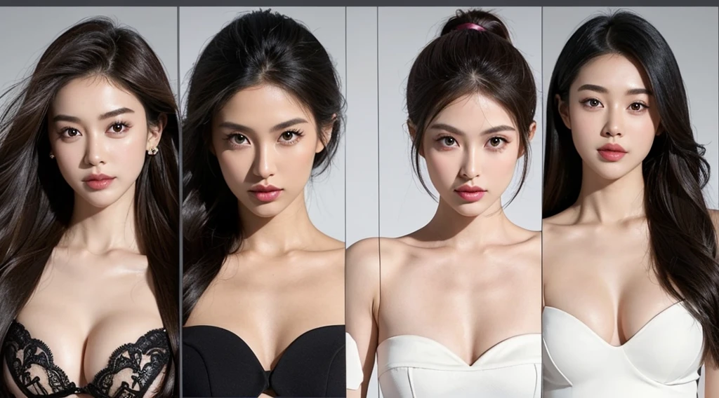 Generate an eye-catching YouTube channel banner for a beauty-focused channel celebrating hot girls. Design a visually stunning collage featuring confident and diverse women exuding elegance and allure. Incorporate a modern and chic aesthetic with vibrant colors, highlighting beauty products or fashion elements. Create a dynamic composition that reflects the channel's commitment to empowering and showcasing the diverse beauty of hot girls. Integrate sleek typography that complements the overall style, conveying a sense of sophistication. Craft a banner that captivates the audience, inviting them into a world where beauty is celebrated with style and confidence
