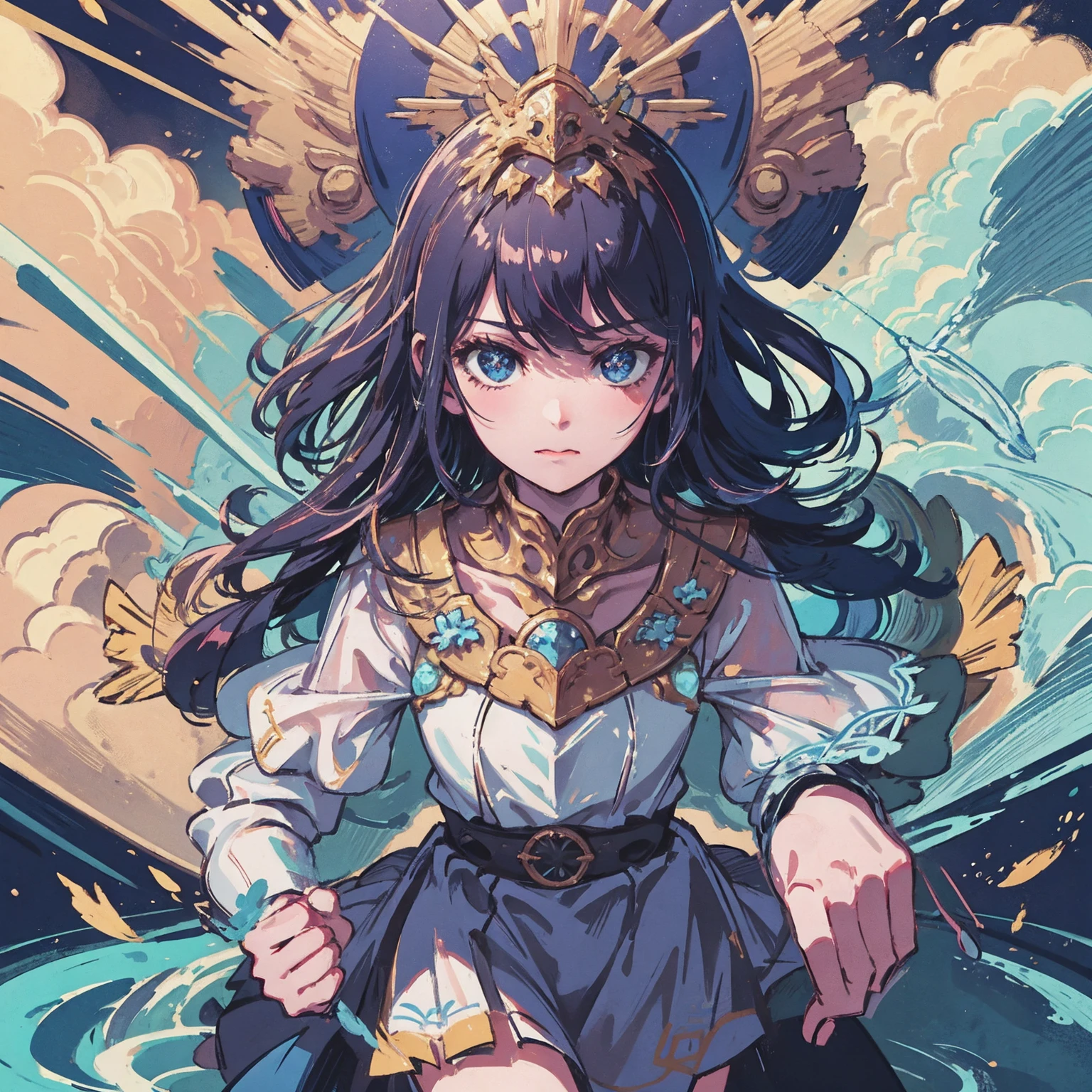 absurderes、hight resolution、ultra-detailliert、(1girl:1.3)、BREAK、Knight of the Sun、The Magic of the Sun、Manipulation of light、Radiant Force、Attack of the sun's rays、Aura of warmth、Shining Armor BREAK、Working with photos、Altered reality、fantastical scenes、Digital Artistry、Creative editing、evocative narratives、Impressive visual BREAK 、Kinetic Art、Moving sculpture、medieval works、Interactive installations、dynamic movements、Engineering ingenuity、Captivating visuals