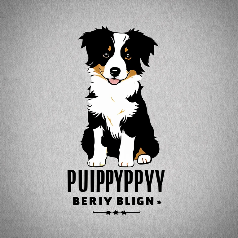 Graphic Design,puppy border collie,Logo Design
