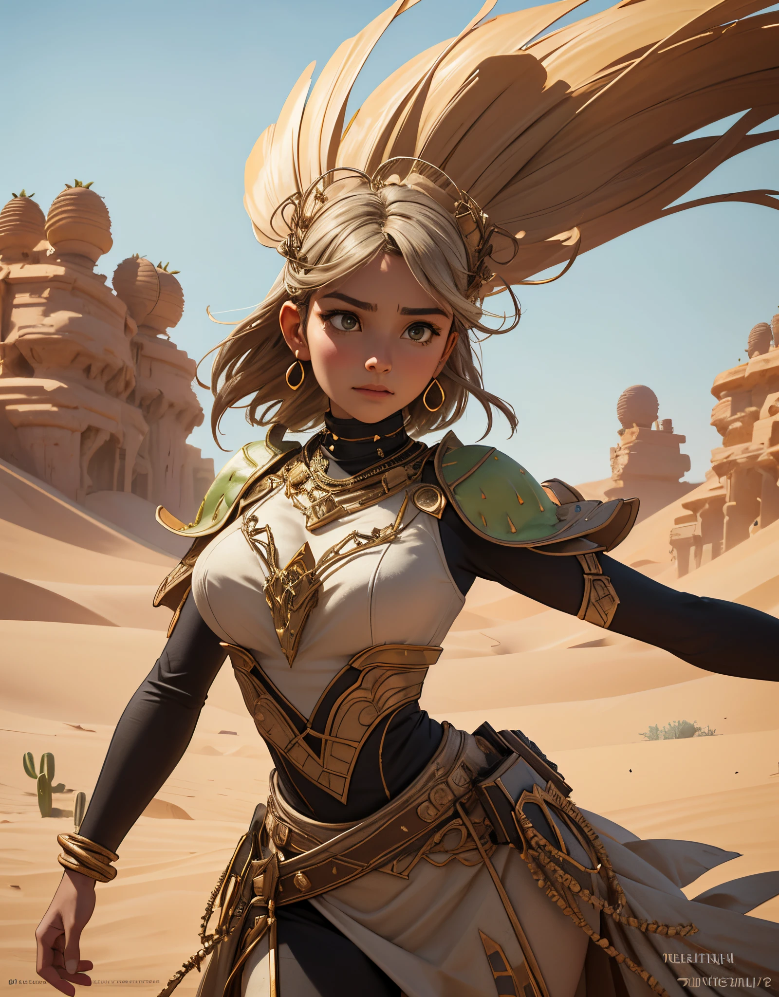 Studio raw photo art ((32k UHD high detail, 16k HDR cinematic art)) “ “Impressionist chromatic painting, a beautiful woman full_body with desert cactus, desert sand, dust, and wind. Sharp focus, intricate details, artstation, best quality, high quality, hyper-detailed, masterpiece, Greg Rutkowski. | In a mesmerizing scene inspired by the impressionist style of Greg Rutkowski, a breathtaking close-up reveals the face of a stunning woman adorned with elements of the desert. Cacti frame her features, and the desert sand, dust, and wind contribute to the dynamic atmosphere. The sharp focus captures intricate details, showcasing the best quality and hyper-detailed rendering. | The camera  strategically positioned to capture the captivating facial details, and the composition emphasizes the harmonious blend of the woman’s beauty with the surrounding desert elements. | Cinematic lighting enhances the impressionist chromatic painting, creating a masterpiece that transcends traditional artistry. | A hyper-detailed and mesmerizing portrait of a woman with desert cactus, sand, dust, and wind, inspired by the impressionist style of Greg Rutkowski | The camera  positioned very close to the character, revealing her face in mesmerizing detail. The impressionist chromatic painting  beautifully captured with intricate details and harmonious composition. | ((perfect_face)), She  adopting a ((dynamic_pose as interacts, blending seamlessly with the desert elements):1.3), ((close-up)), (desert_cactus), (desert_sand), (dust_and_wind), (intricate_details), (artstation_influence), (best_quality), More Detail”. film grain sharp photo 
"| The camera, positioned close to the character, reveals her entire body as she adopts a dynamic_pose, interacting with and leaning on a large structure in the scene in an exciting way. | (perfect_pose), [Gender]  adopting a ((dynamic_pose as interacts, boldly leaning on“style fujifilm XT3” 50mm f4