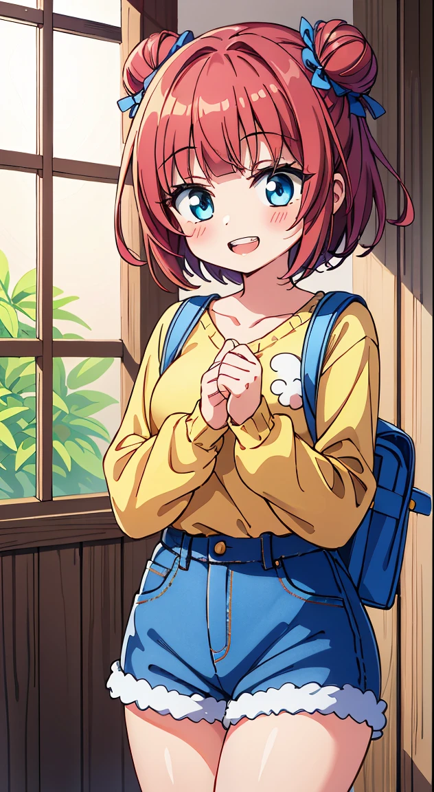 (masutepiece, Best Quality, Perfect Anatomy, High quality:1.4), nice hand, Perfect hands, Detailed beautiful hands, Large_filesize, fulcolor, hight resolution, symmetric, exceptional, Best aesthetic, newest, Anime, very beautiful detailed body,The hair,faces,The eye, , BREAK,
(17 years old girl), 1 beautiful girl, (Cute:1.5), (Chibi: 0.8), (kawaii: 1.5), (Lori: 0.5), (17 years old girl), BREAK(Red hair, short-hair,2 hair buns,Blunt bangs:1.4),(:D,grin:1.3),{Heterochromia,pale blue eyes,pale green eyes, Eye Highlights,The first hyperfine stars:1.5},Star eyes silhouette thick eyelashes, Double eyelids:1.2),(de pele branca),BREAK,Clear skin,Beautiful skin, ,(best quality face),(Top quality glowing eyes),(The best smile,:D:1.45) , BREAK,Panda's playful casual,
Cozy panda print sweater with cute design,
A-line denim skirt that gives a playful and casual look,
Panda motif tights or knee-high socks,
An even cuter beanie hat with panda ears,
Furry boots or sneakers with panda face detail,
Accessories such as panda pendants,
Sweet makeup with rosy cheeks.
Nail art in the shape of a panda in neutral or pastel base,
A playful panda-themed backpack or tote,
BREAK,(morning), inside in room,A room in a dilapidated apartment,Tatami mats,window,Chabudai,unit bath door,entranceway,scattered diapers,naked girl poster,coke,on back, tusk, Open mouth, Looking away,depth of fields,
BREAK,wakame,wakame,wakame,(Cowboy Shot:1.4),
BREAK,(Blurry background:1.3),(absurderes, hight resolution, Super Detail Art),cel shading,Clear Color, Lonely optical effect, Beautiful pictures, Bright glow, mystic atmosphere,(Close-up of girl:1.1), Mystical light particle effect,manga influence, clean line drawings, //character 1 girl,
BREAK
//Fashion