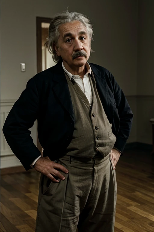 crie imagens de Albert Einstein como se ele fosse um ator de dezendo animado