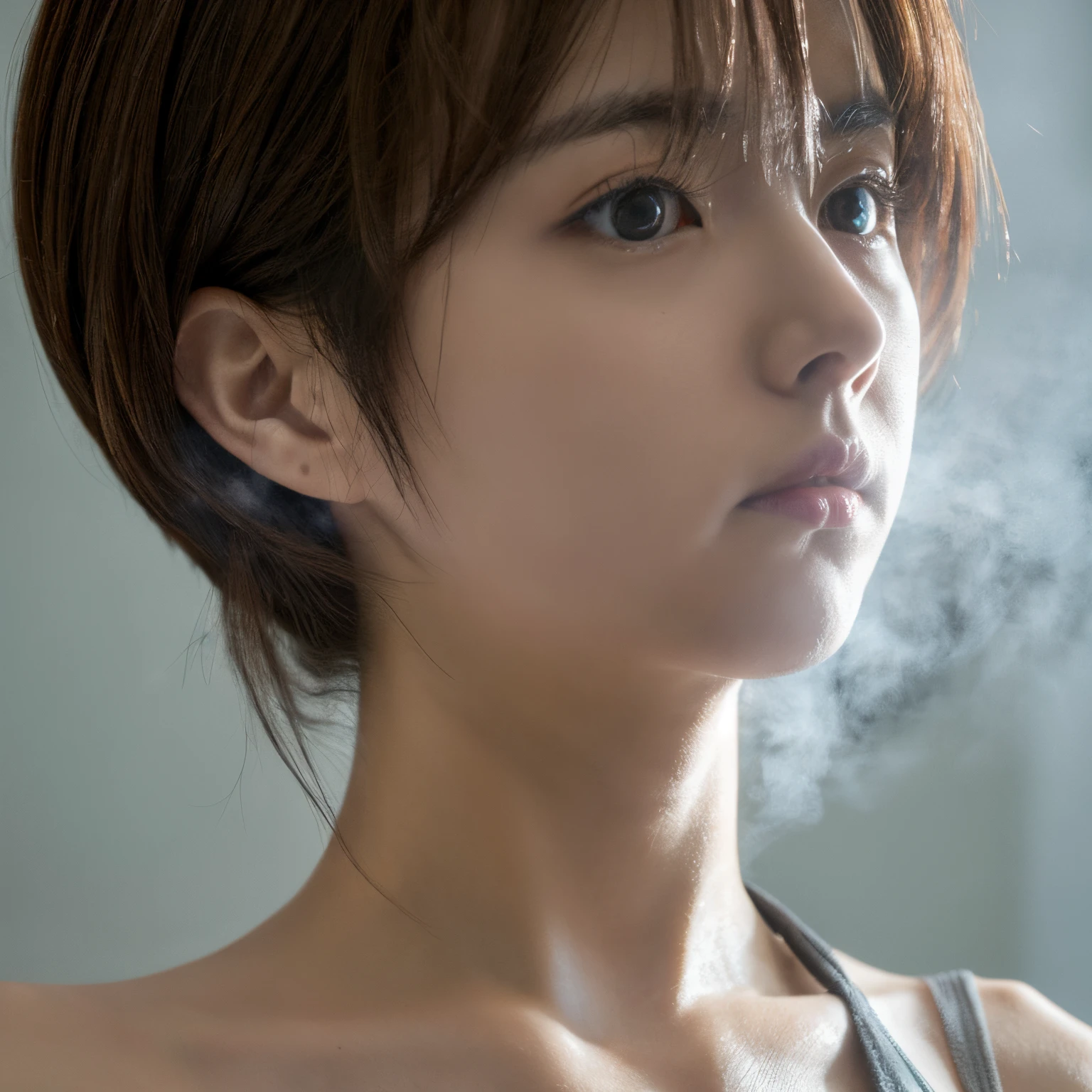 masutepiece, of the highest quality, [Crazy_Eyes], (small tits: 1.2), Ultra Detail, Fog, NSFW, (deadpan)