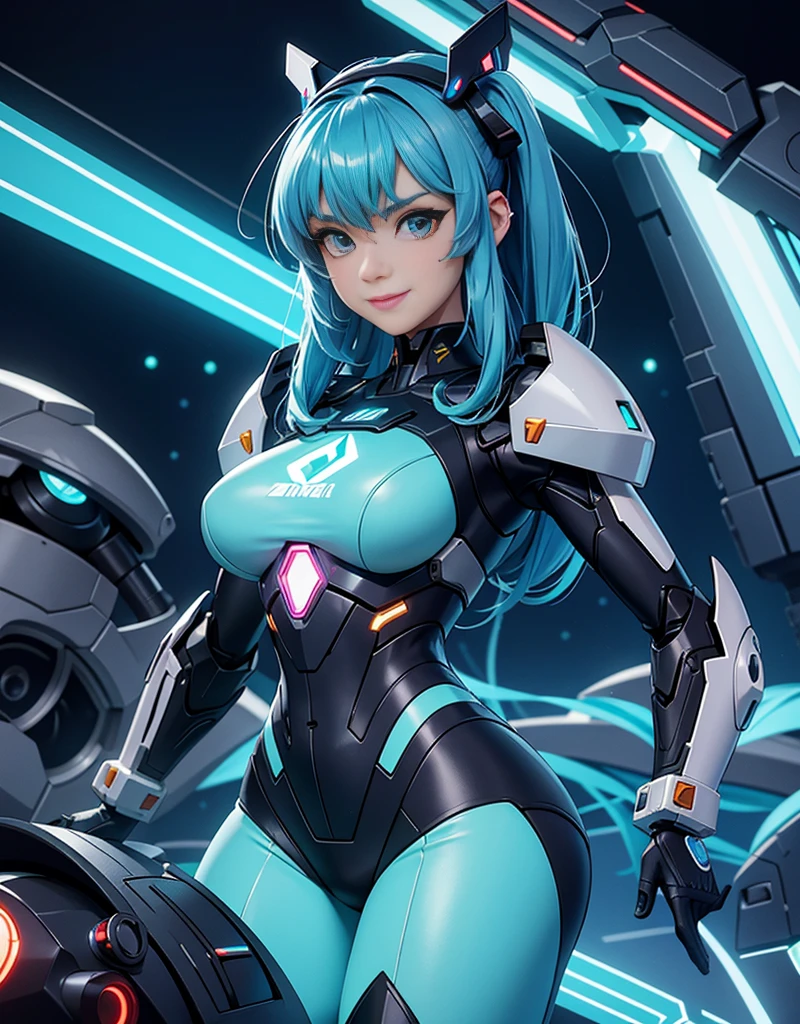 Studio raw photographic art ((32k UHD alto detalhe, Cinematic art 16k HDR)) " "Ename in UHD resolution, (Mecha_Musume) estilo combinado com super_Metroid e o_ambulante_morto_morto_elementos da cidade. | Uma mulher radiante de 30 anos, vestido com um Mecha branco justo_fantasia de Musume, encara o espectador com um sorriso angelical. Her short blue hair adorned with two cyber pigtails illuminated by neon lights, cria um contraste fascinante. The aircraft around you is a maze of machines, grandes computadores, light pipes dripping acid, Slimes and imposing laser cannons, providing a unique and dynamic atmosphere. | Three-dimensional composition, neon light effect highlighting cybernetic details. | Cena envolvente de um Mecha_mulher Musume em uma aeronave futurista inspirada no super_Metroid, Mecha e ()o_ambulante_morto_morto_estilos de cidade)). | The camera, posicionado perto do personagem, reveals her entire body as she adopts a dynamic_Posar, sorrindo angelicamente, with the futuristic environment improving the overall aesthetics. | (perfeito_Posar), Ela adotando um ((Dynamic_Posar, sorrindo angelicamente):1.2), (Cybernate_Hair), (neon light_ambiente lightuturista), (Lodo_Elementos), (laser_cannon body)), Mais detalhes". grainy film clear photo "fujifilm style XT3” 50mm f4