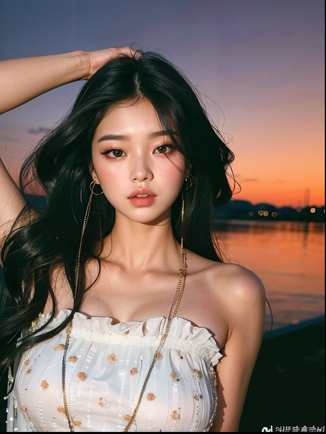 um close up de uma mulher com cabelos longos usando um vestido branco, jennie blackpink, Mulher sul-coreana bonita, maquiagem sul-coreana popular, Jinyoung Canela,  coreana, maquiagem coreana popular, Bae Suzy, linda mulher coreana jovem, mulher coreana jovem bonita, Retrato de Jossi de Blackpink, TaeJune Kim, Ulzzang, Mulher coreana, asian features