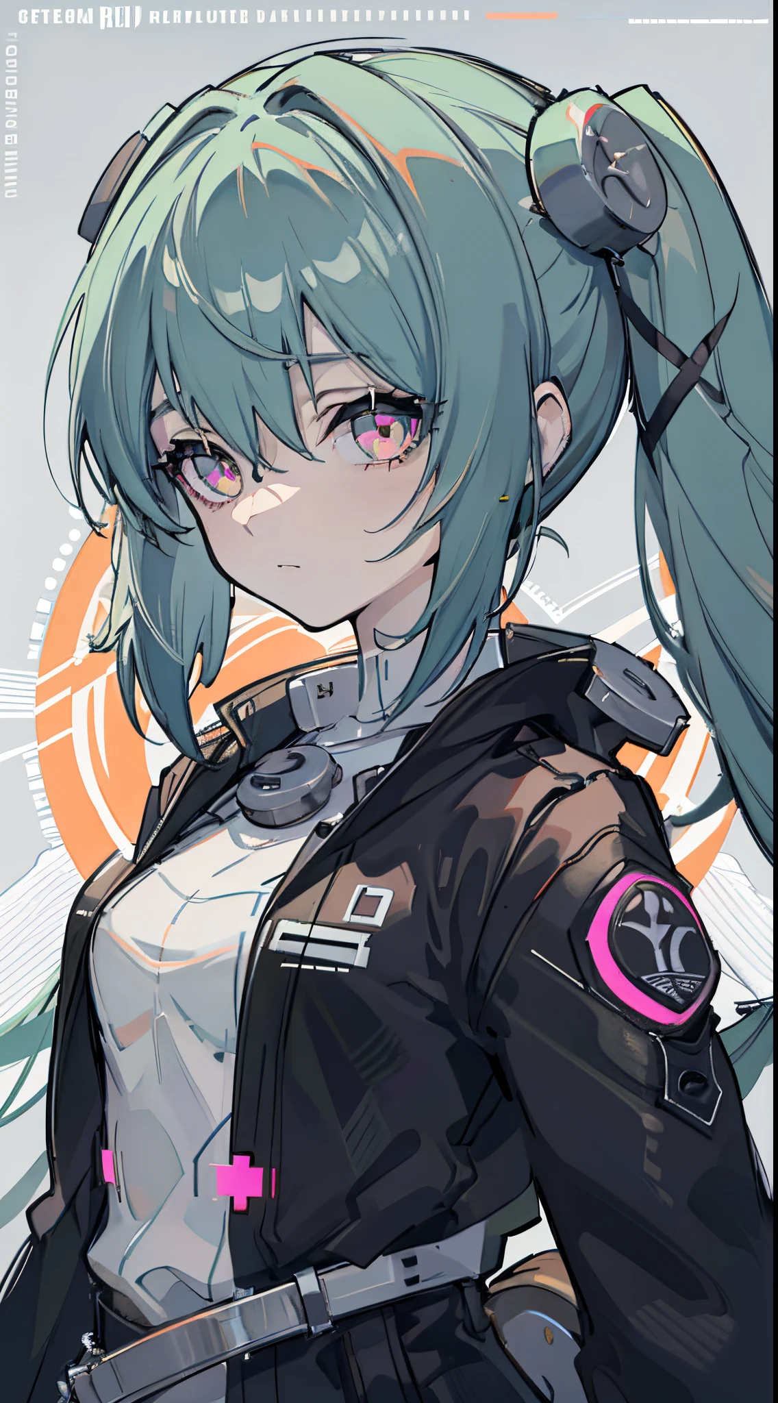 glowing eyes, colourful glowing hair, wearing sci-fi jacket, anime style, high detail, Futurism, glowing light, UHD, retina, masterpiece, ccurate, anatomically correct, textured skin, super detail, high details, high quality, award winning, best quality, highres