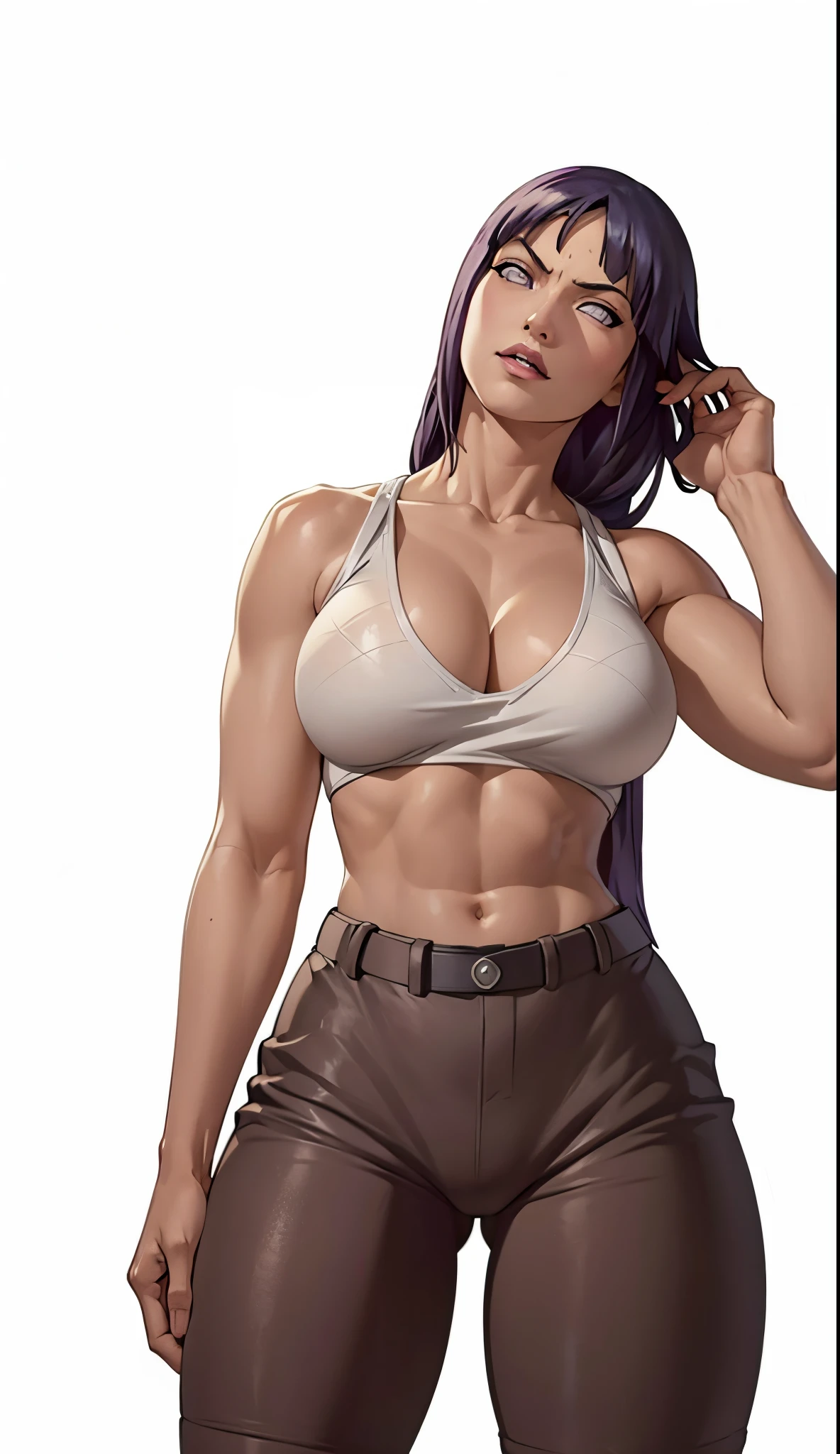 Hinata Hyuga extremamente realista, sexy bunda grande, pernas grossas, fitness