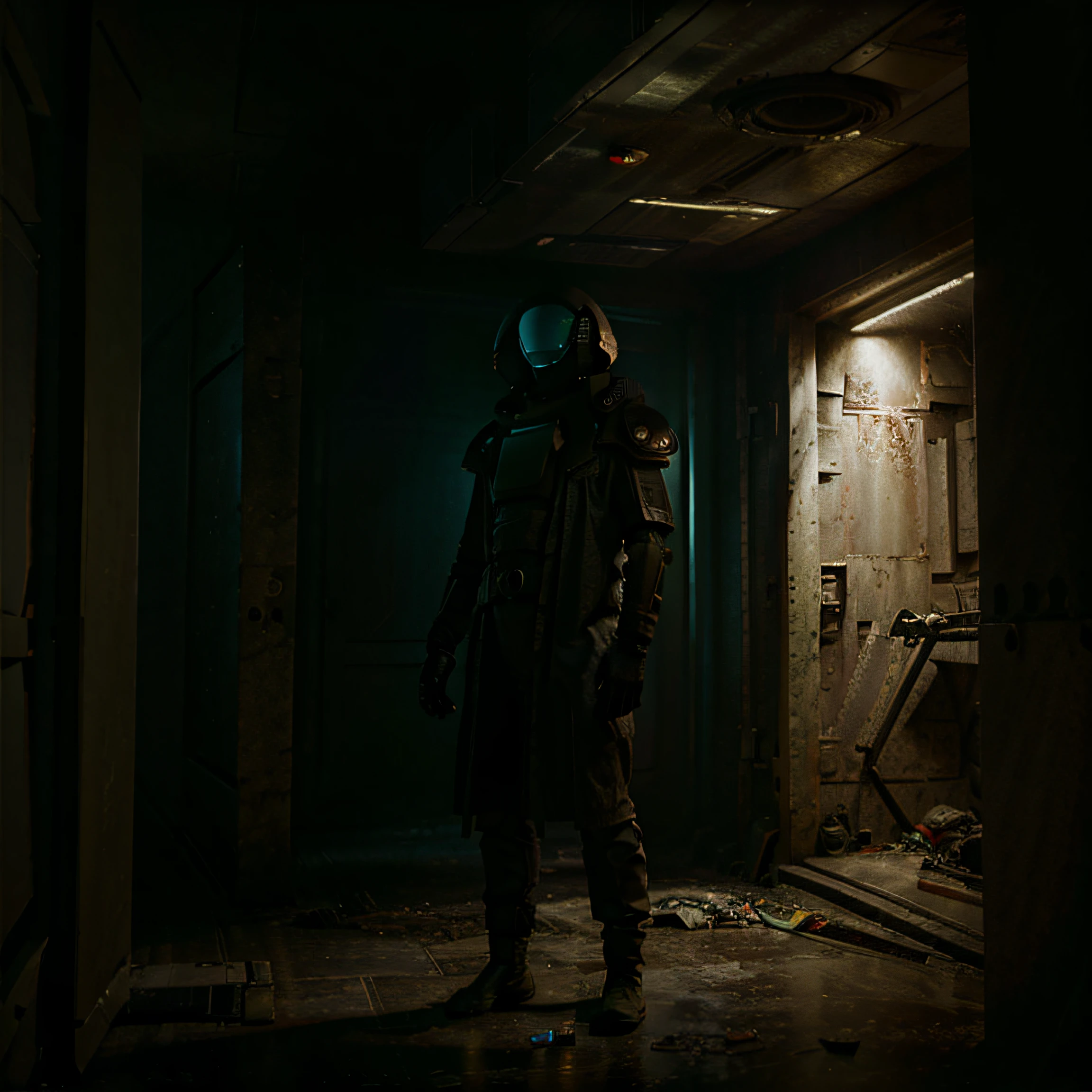 ancient alien astronaut in matrix found in an abandoned spaceship on a distant planet called babylon octane rendered in high definition