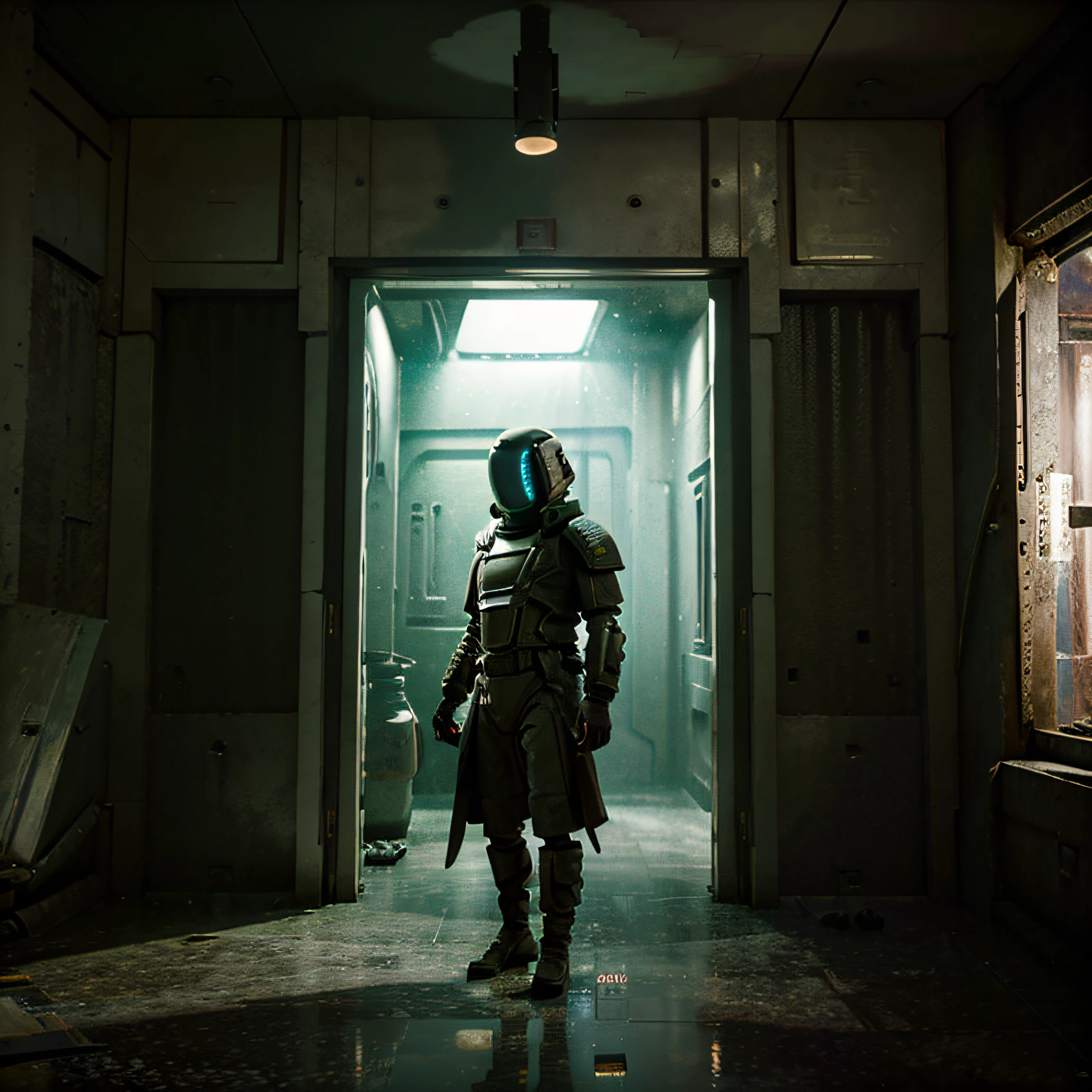ancient alien astronaut in matrix found in an abandoned spaceship on a distant planet called babylon octane rendered in high definition