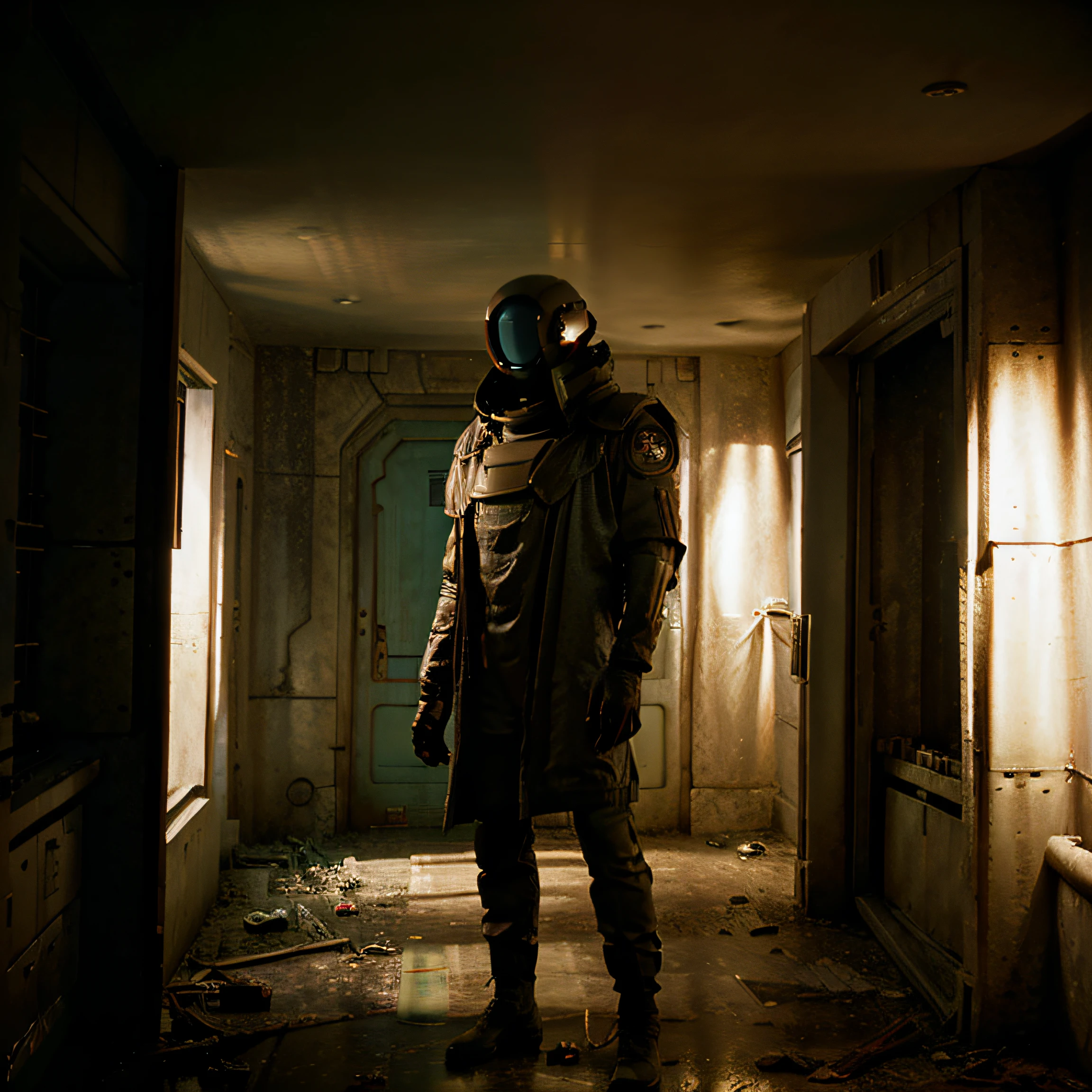 ancient alien astronaut in matrix found in an abandoned spaceship on a distant planet called babylon octane rendered in high definition 4k