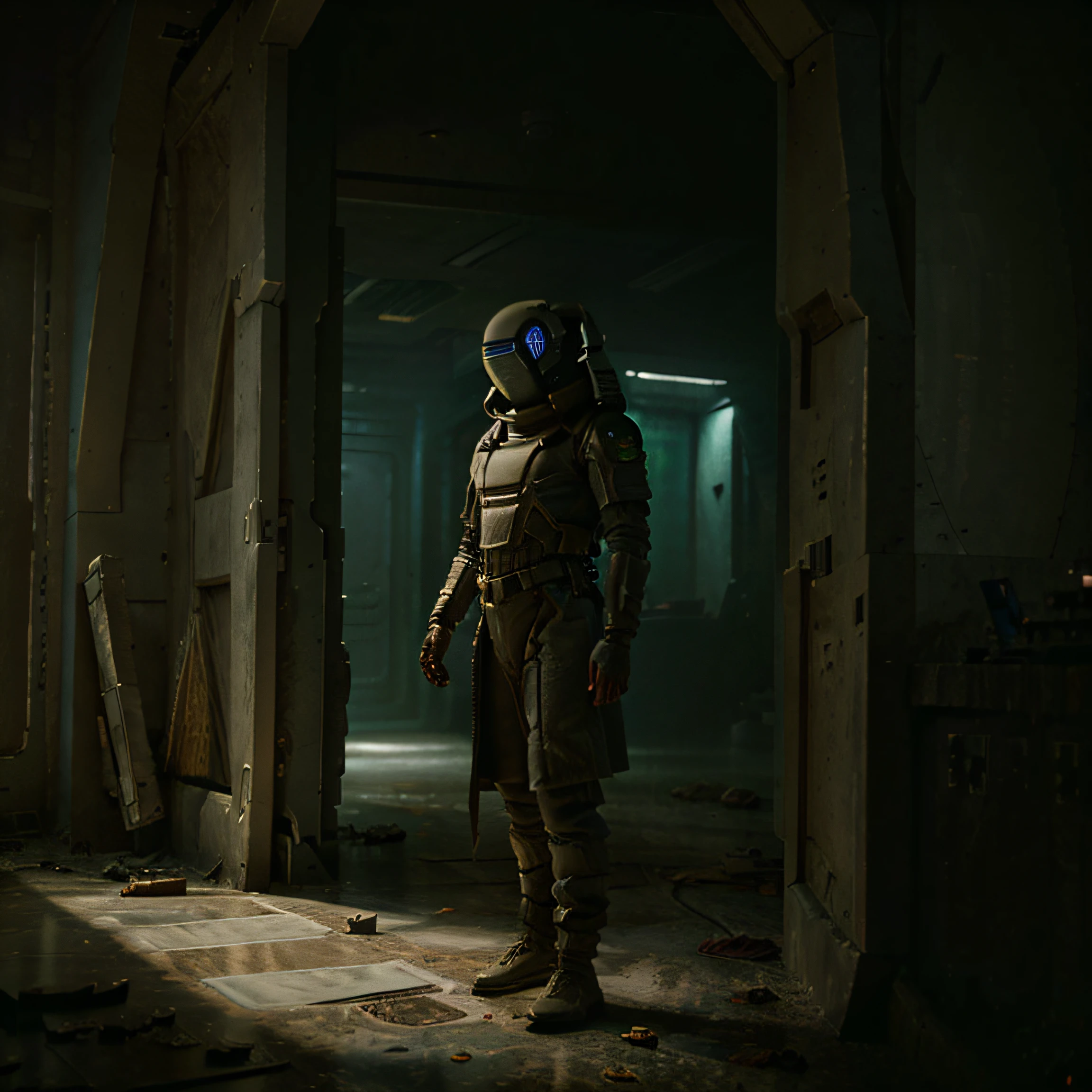 ancient alien astronaut in matrix found in an abandoned spaceship on a distant planet called lon octane rendered in high definition 4k