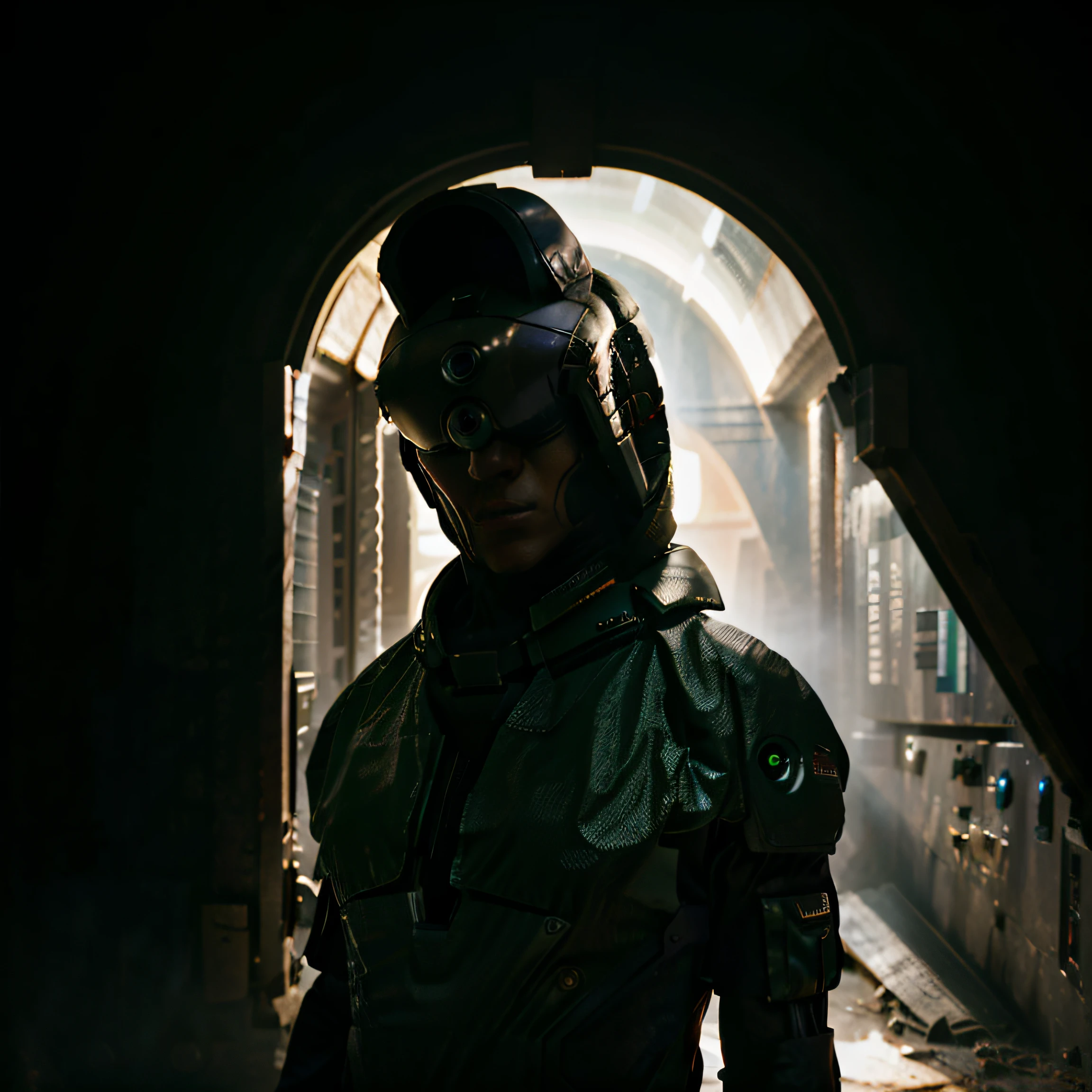 ancient alien astronaut in matrix found in an abandoned spaceship on a distant planet called lon octane rendered in high definition 4k