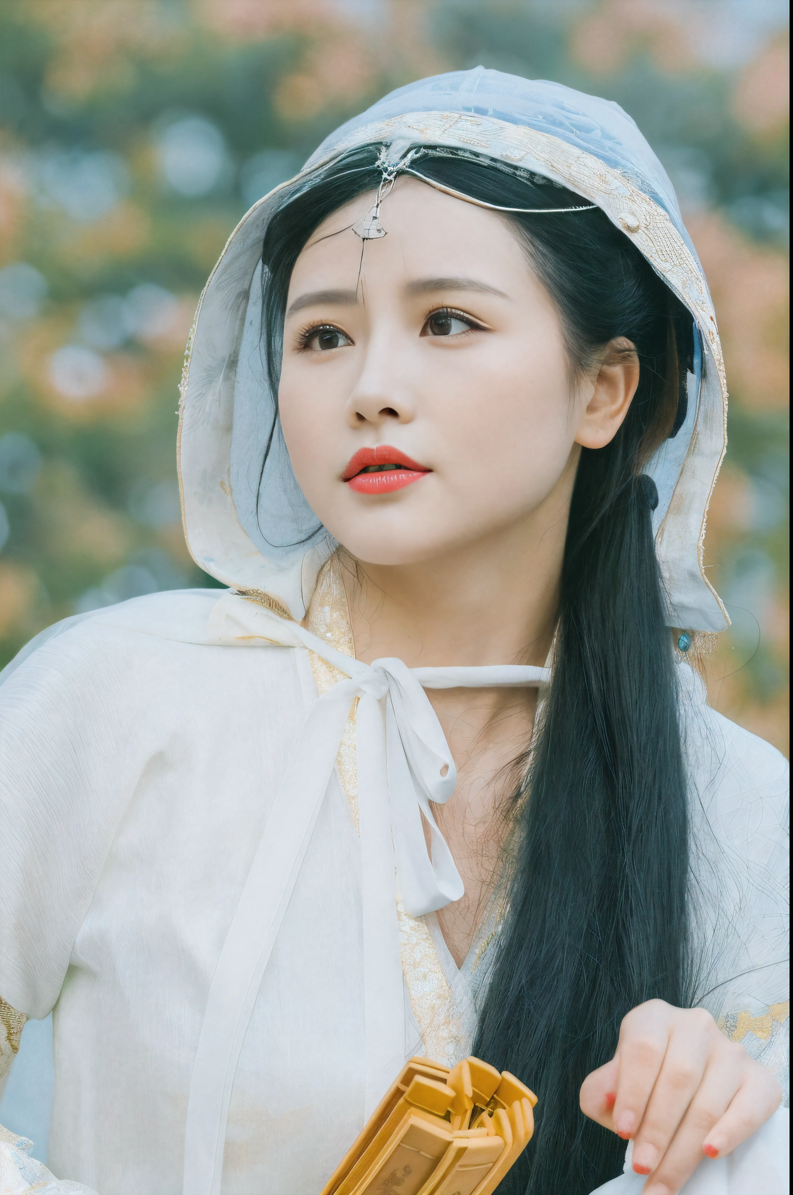 Couple in traditional Chinese clothes holding fans and looking, 宮 , A girl in Hanfu, white hanfu, Hanfu, Wearing ancient Chinese clothes, Chinese traditional, heise-lian yan fang, Chinese woman, xianxia, china idol, Inspired by Song Huizong, Matches ancient Chinese costumes,フォトリアリスティック,Oh, really,