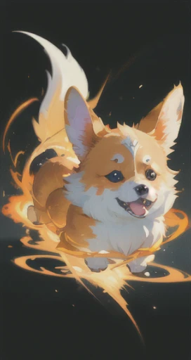 anthropomorphic super cute fantasy Welsh Corgi, glowing effect, ornate aura, dynamic, centered, sharp focus, beautiful detailed, face very realistic, Game Art, hyper detailed, cartoon, cinematic, raytrace, Trend on artstation,