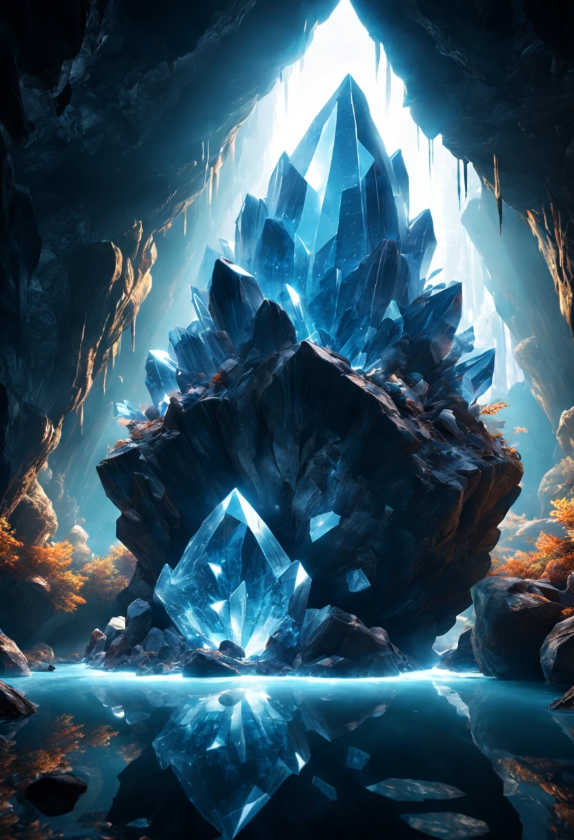 (by Gabriel Dawe:1.2), (Crystal Caves), glowing crystals, Crystal reflection, electricity, ultra-wide-angle, octane render, enhance, intricate, (best quality, masterpiece, Representative work, official art, Professional, unity 8k wallpaper:1.3)