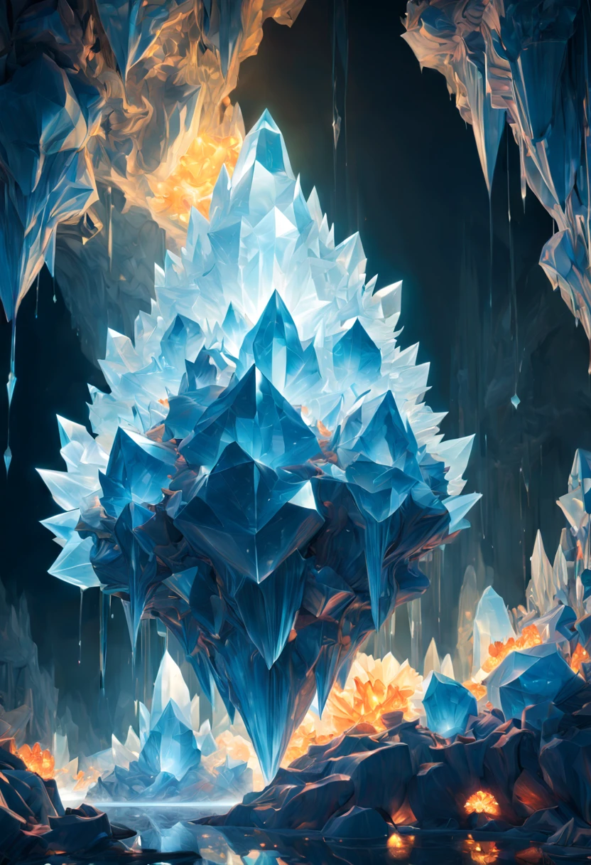 (by Gabriel Dawe:1.2), (Crystal Caves), glowing crystals, Crystal reflection, electricity, ultra-wide-angle, octane render, enhance, intricate, (best quality, masterpiece, Representative work, official art, Professional, unity 8k wallpaper:1.3)