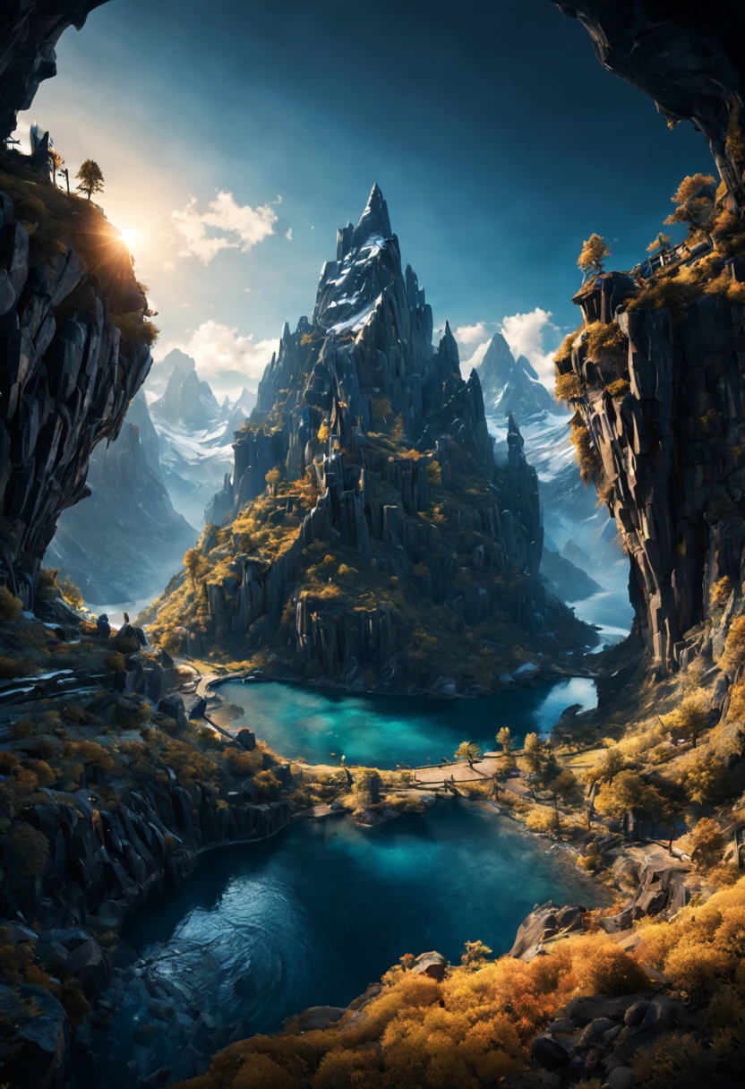 (by Max Rive:1.2), (Crystal Caves), ultra-wide-angle, octane render, enhance, intricate, (best quality, masterpiece, Representative work, official art, Professional, unity 8k wallpaper:1.3)