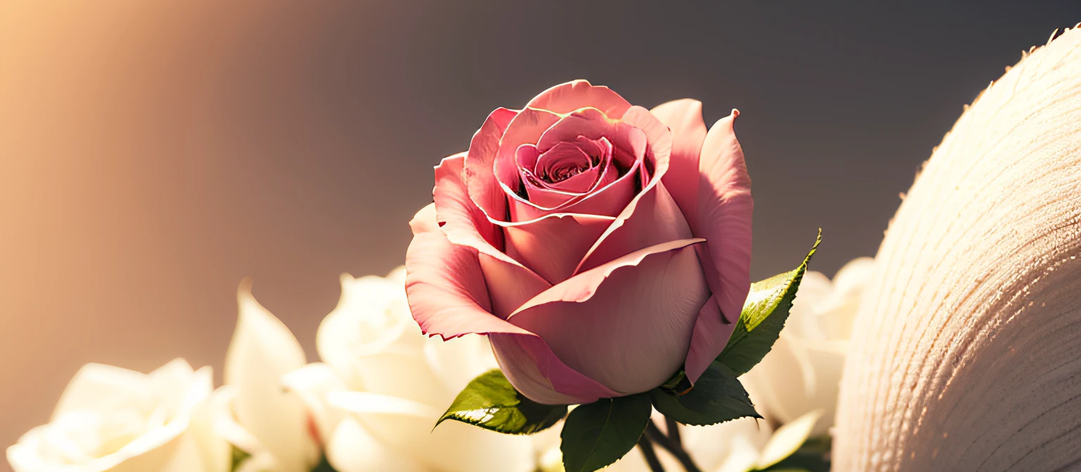White Rose, pink rose, Scarlet Rose, background blur