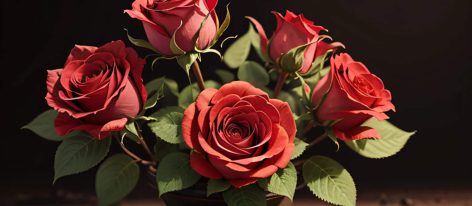 Lots of pink flowers, rose, Dark background, High Resolution, hiquality