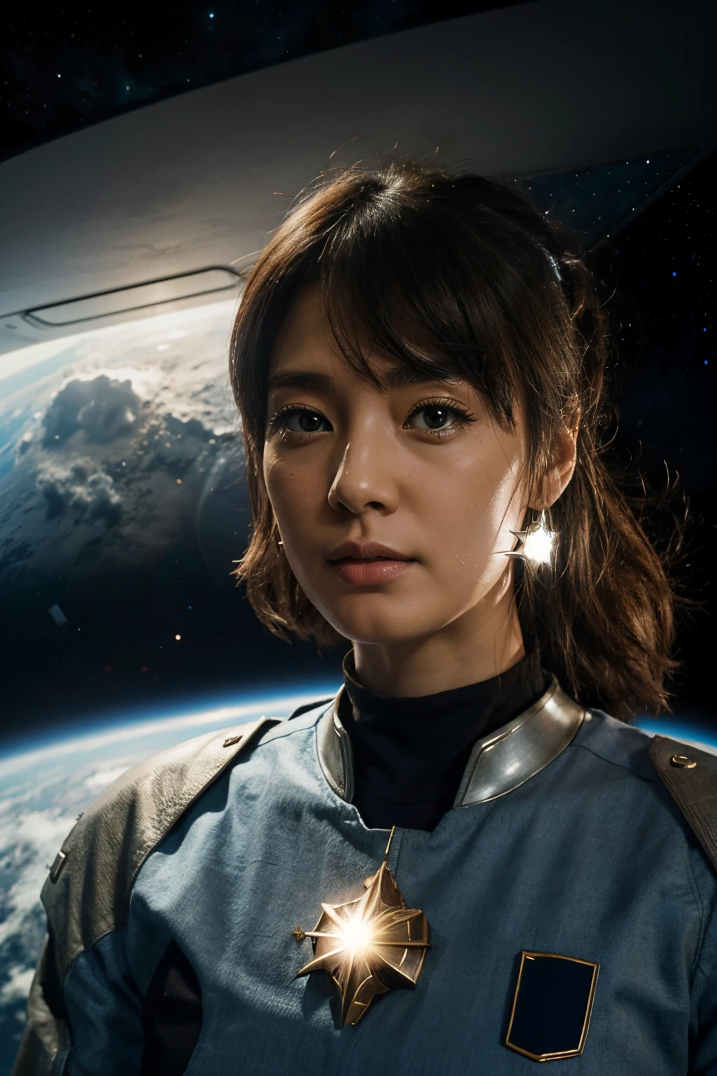 captain of starship, Japanese, planet, star