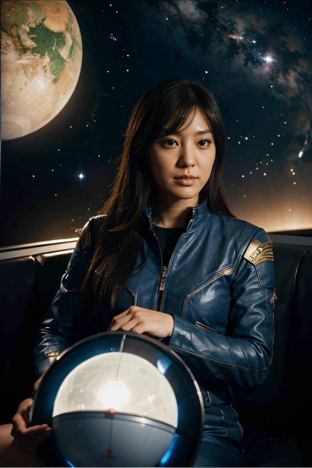 captain of starship, Japanese, planet, star