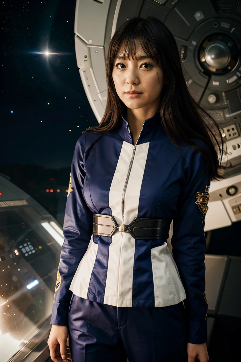 captain of starship, Japanese, planet, star