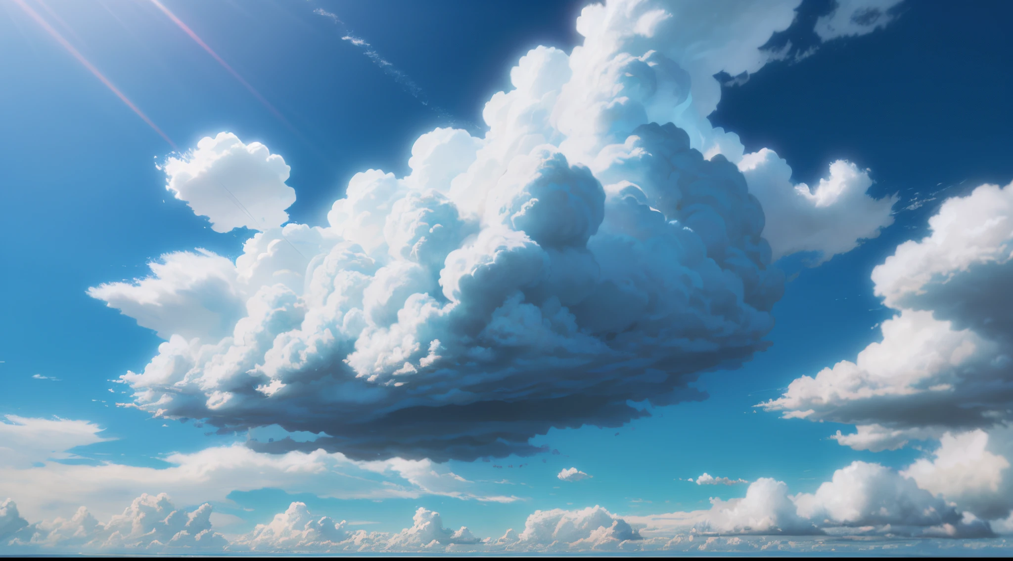 large white clouds, tall fluffy clouds, fluffy white clouds, clear summer sky background, cloudy sky background, cloud background, realistic clouds, clouds background, nice clouds, beautiful sky with cumulus clouds, fluffy clouds, sky in a background, highly detailed background, clouds in background, big clouds, 4k anime, 4k anime background, anime style,