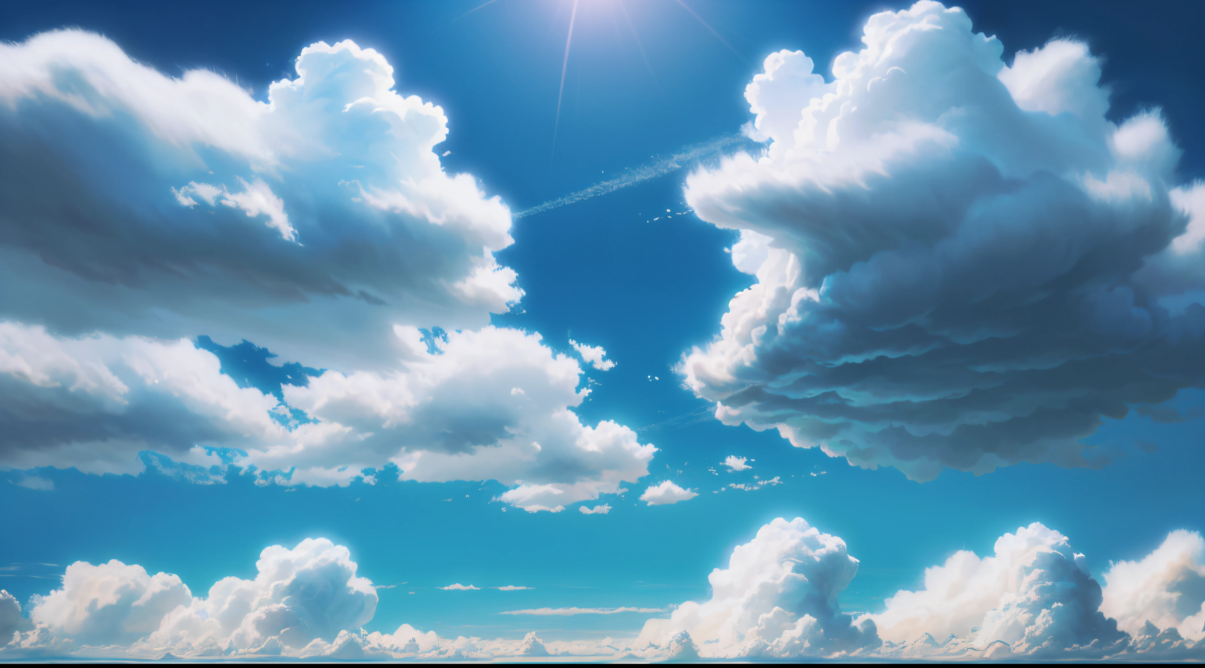 large white clouds, tall fluffy clouds, fluffy white clouds, clear summer sky background, cloudy sky background, cloud background, realistic clouds, clouds background, nice clouds, beautiful sky with cumulus clouds, fluffy clouds, sky in a background, highly detailed background, clouds in background, big clouds, 4k anime, 4k anime background, anime style,
