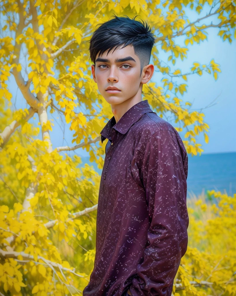3d cartoon boy and realistic face