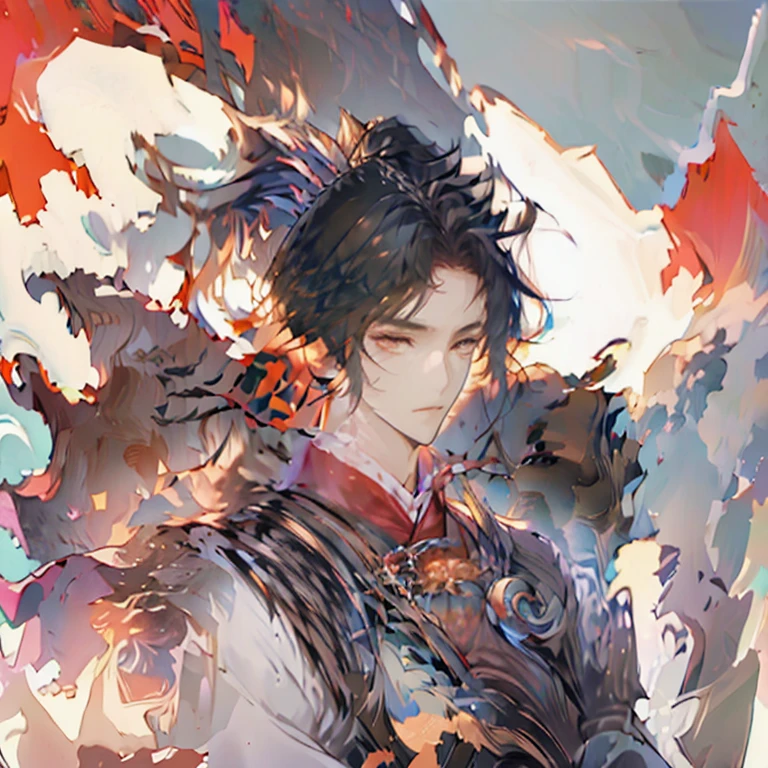 (masterpiece,High quality,Top quality,super detail, best quality ,)one man,ancient chinese dress,full body,handsome,Tall,Face details,Skin details,Hd,bulge,
