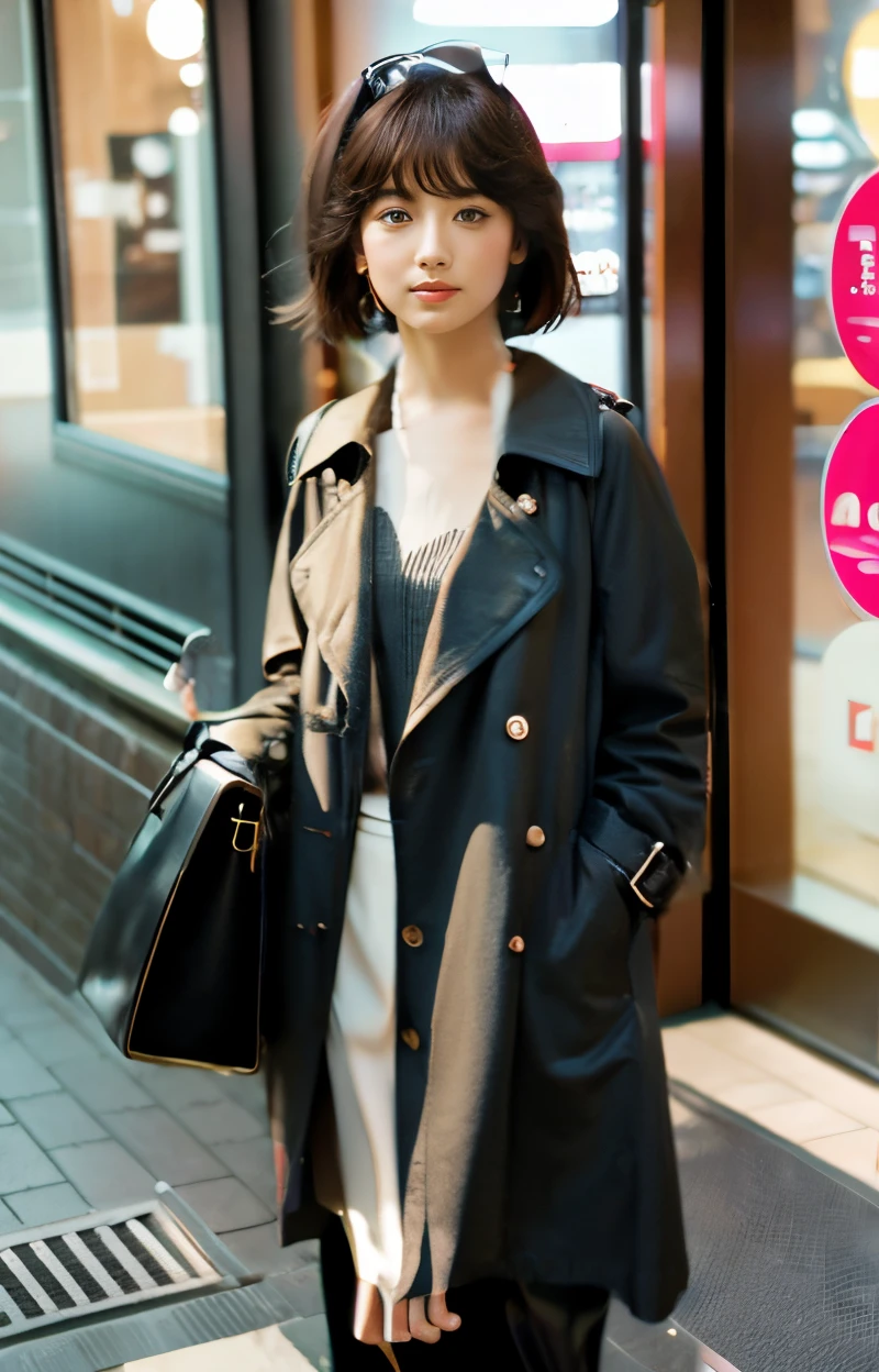 retro women's trench coat、top-quality