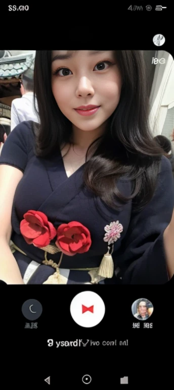 Wearing a kimono、Real Japan woman in the temple, beautiful japanese female, beautiful japanese female, goddess of Japan, Beautiful Japan Female Face、Tie up your hair、Inserting kanzashi、A MILF、Sexy Japan woman、Looking at the camera、Look into the eyeacing front、face forwardeautiful collarbone、beautidful eyes、Narrow-eyed、Single eyelid、Small eyes、tthin eyebrows、30-year-old woman with、low nose、thin lipss、cheely smile、all-fours、