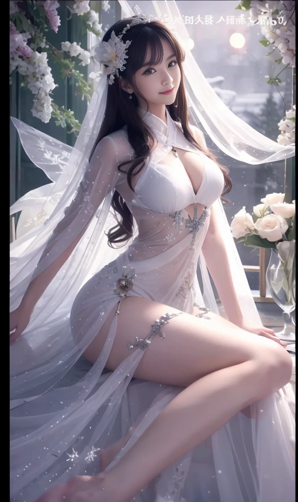 (Super beautiful woman in kimono)、((Best quality、8K masterpiece:1.3))、tack sharp focus:1.2、(Super beautiful face:1.0)、(Glossy glossy skin:1.0)、photograph realistic、A brunette one、video lighting、High-definition eyes and face、video lighting、Japanese actressl、seen from the front、medium、With a happy smile、slim abdominal muscle beauty、full bodyesbian、in a kimono、In the snowy scene of midwinter、The most advanced belt