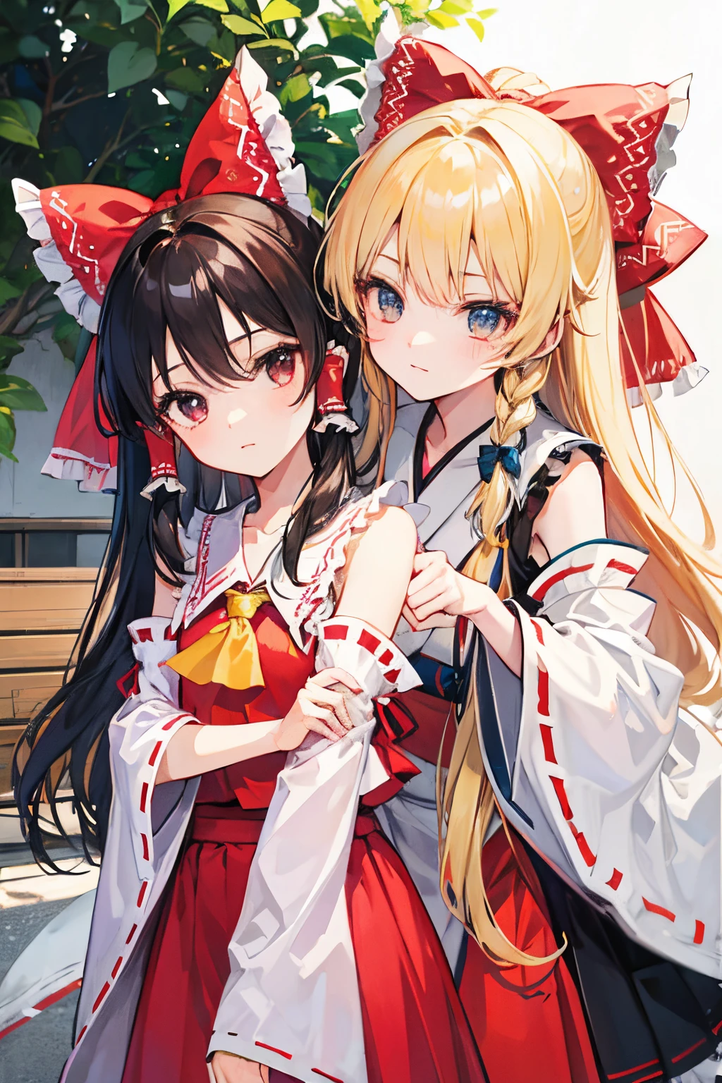 Kirisame Marisa,Hakurei Reimu,1GirlTag, blonde