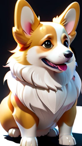 anthropomorphic super cute fantasy Welsh Corgi, glowing effect, dynamic, centered, sharp focus, beautiful detailed, face very realistic, Game Art, hyper detailed, cartoon, cinematic, raytrace, Trend on artstation,