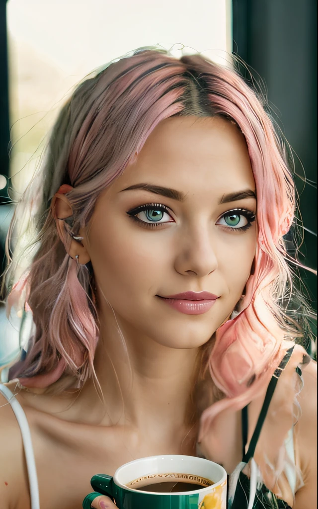 "(Best quality, Ultra-detailed, Realstic:1.37), Yeux verts, detailled eyes, Eye Repair, Beaux yeux et visage"