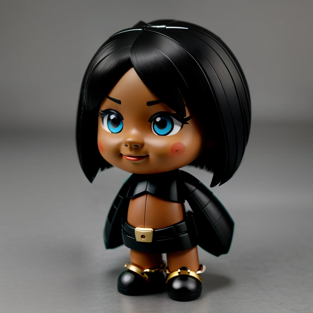 2D black toy character, several images ready to animate
