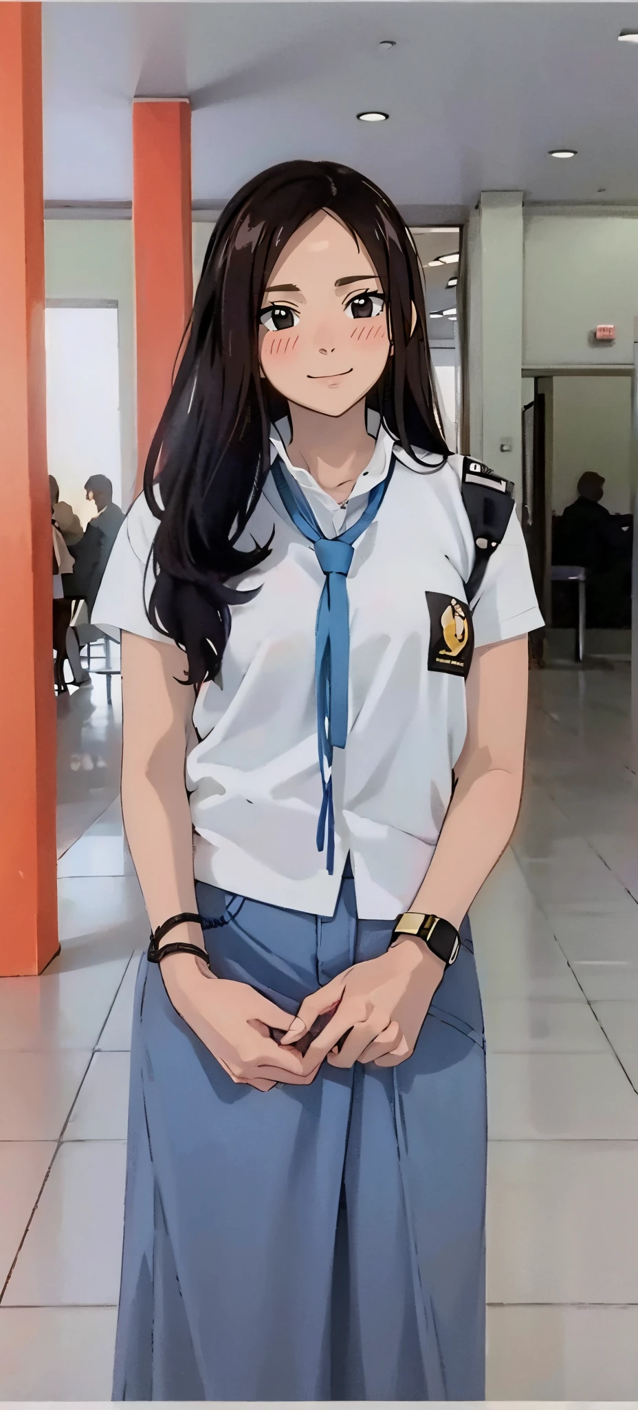 Beautiful blush on smile