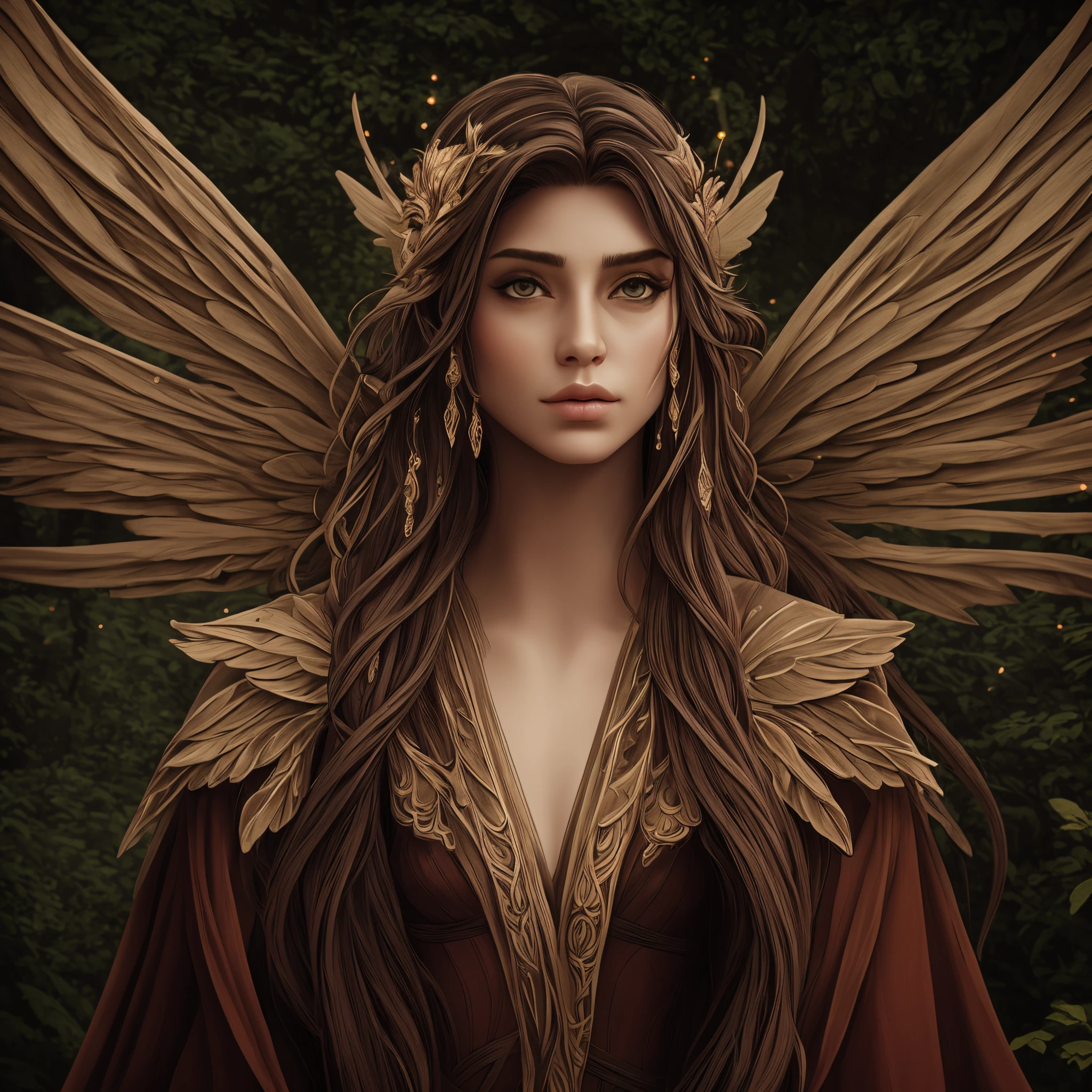a woman with long hair and wings  standing in a forest, beautiful fantasy art, beautiful fantasy art portrait, very beautiful fantasy art, amazing fantasy art, fantasy art style, 4k fantasy art, epic fantasy art style hd, detailed fantasy digital art, digital art fantasy art, detailed fantasy art, colorfull digital fantasy art, fantasy style art, breathtaking fantasy art
