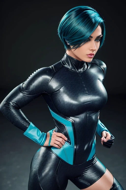 ( qualidade 8k ), ( melhor qualidade ), ( Ultra HD | ), ( Anatomia do personagem perfeita ), ( perfect  lighting ), ( Foto corpo inteiro 8k ), ( Detalhamentos perfeitos ), ( Detalhes do personagem perfeitos ), ( Details of the perfect setting ), ( obra prima ), ( Simetria do rosto do personagem perfeito ), ( Construction of the body of the delicate female character ), mulher bela, rosto perfeito, cor da pele morena clara, corpo perfeito, pernas perfeitas, cor dos olhos mel, cabelos longos lisos, mulher de altura 1.65 ( one meter and sixty-five centimeters ) , usando traje futurista mecha protetor corporal, ((( sem capacete ))), City scenery, noite